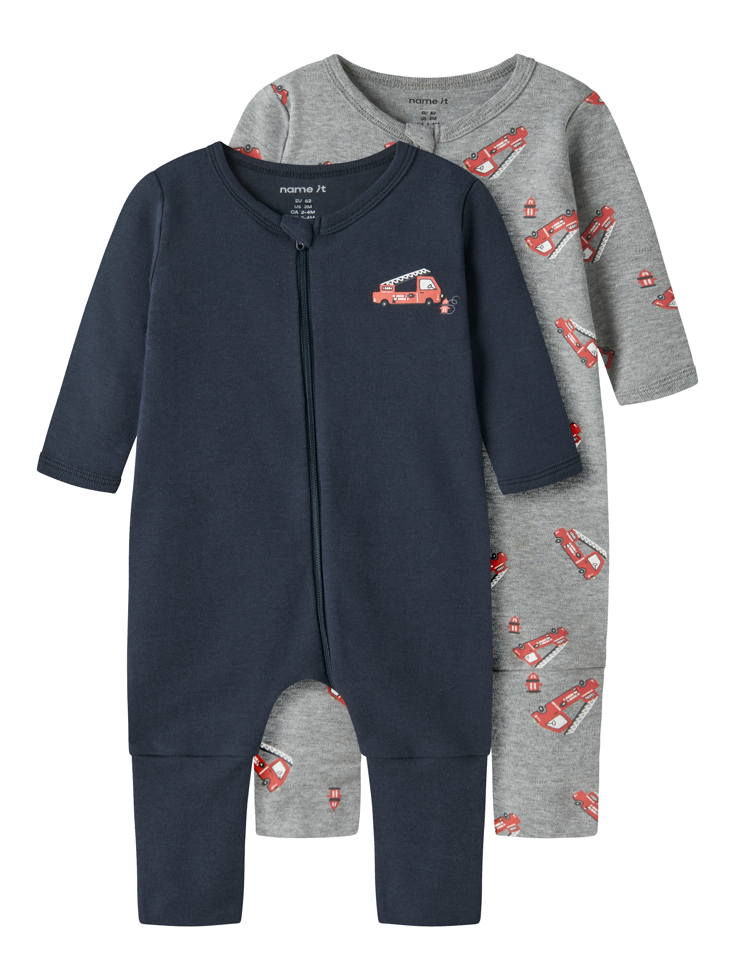 Name It Schlafanzug »NBMNIGHTSUIT 2P ZIP FF FIRETRUCK NOOS« Packung, 2 tlg.