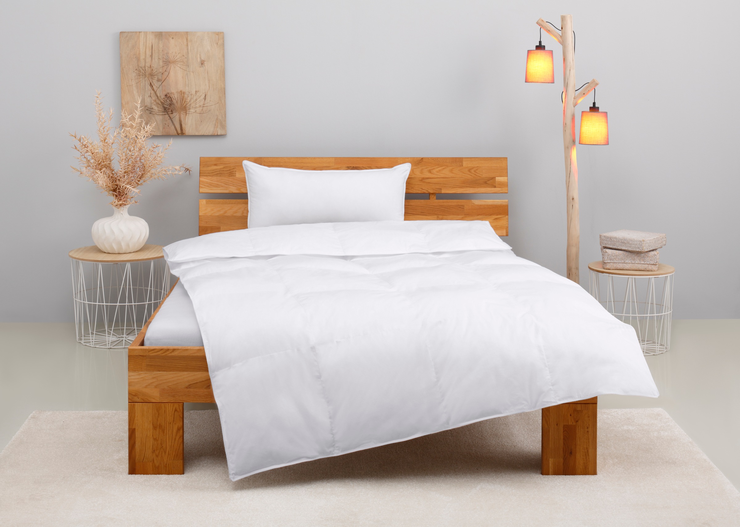 Image of GOODproduct Kunstfaserbettdecke + Kopfkissen "Taylore Set: 1 Bettdecke 135x200 cm & 1 Kissen 80x80 cm oder 40x80 cm" Sommer, Herbst & Winter