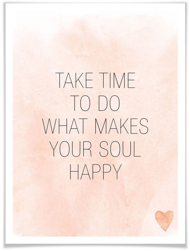 Image of Wall-Art Poster »Take Time«, Schriftzug, (1 St.), Poster, Wandbild, Bild, Wandposter bei Ackermann Versand Schweiz