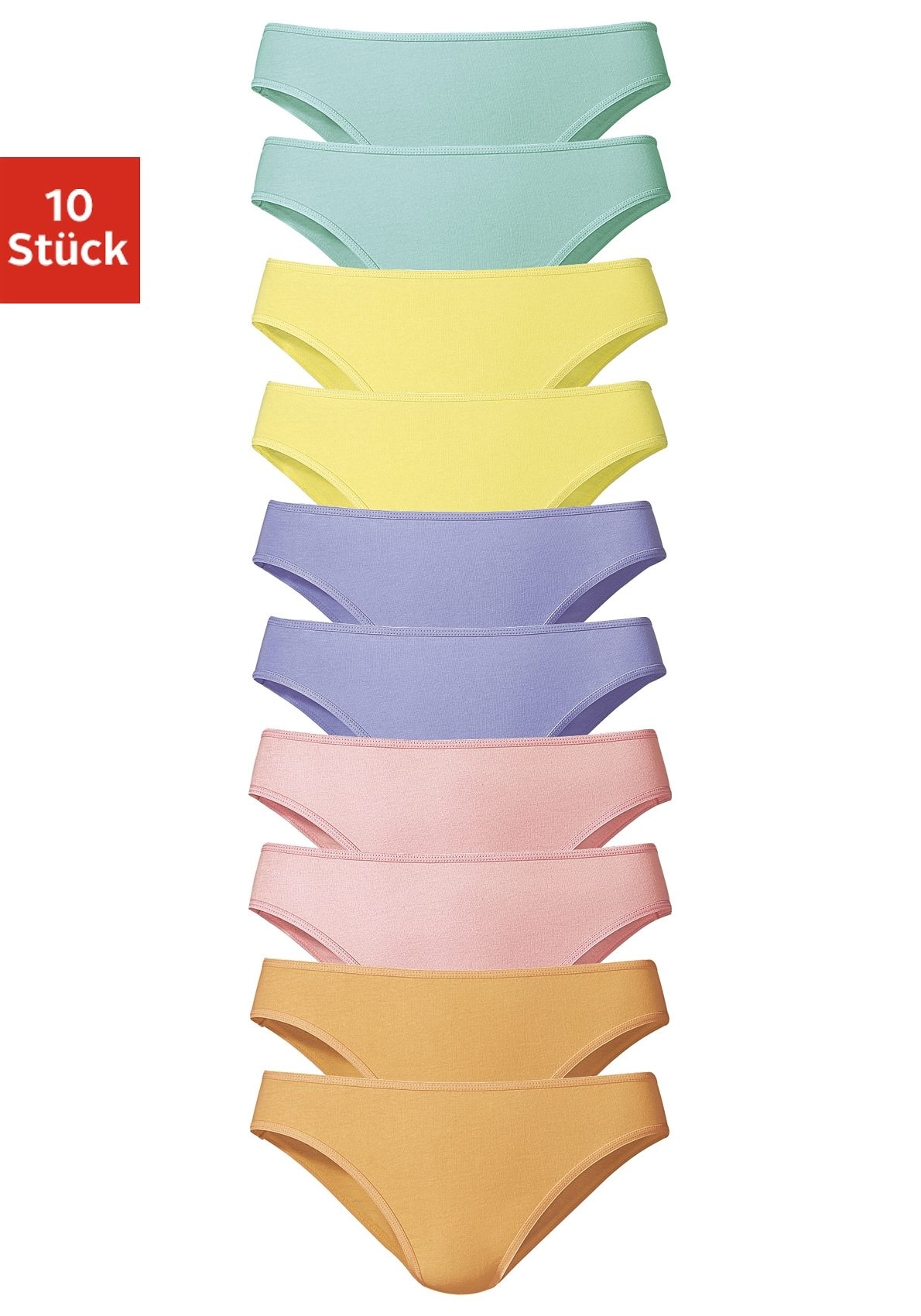 ✌ Vivance Slip, (Packung, 10 St.), schöner Basicartikel in tollen Farben -  passend für jeden Tag Acheter en ligne