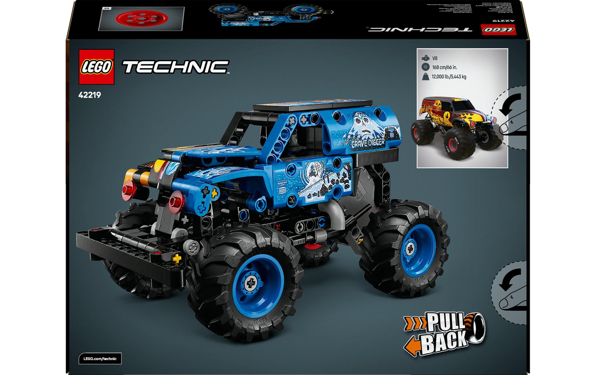   Pions de construction »Technic Monster Jam Grave Digger Feuer und Eis 42219« Kategorie: Fahrzeug