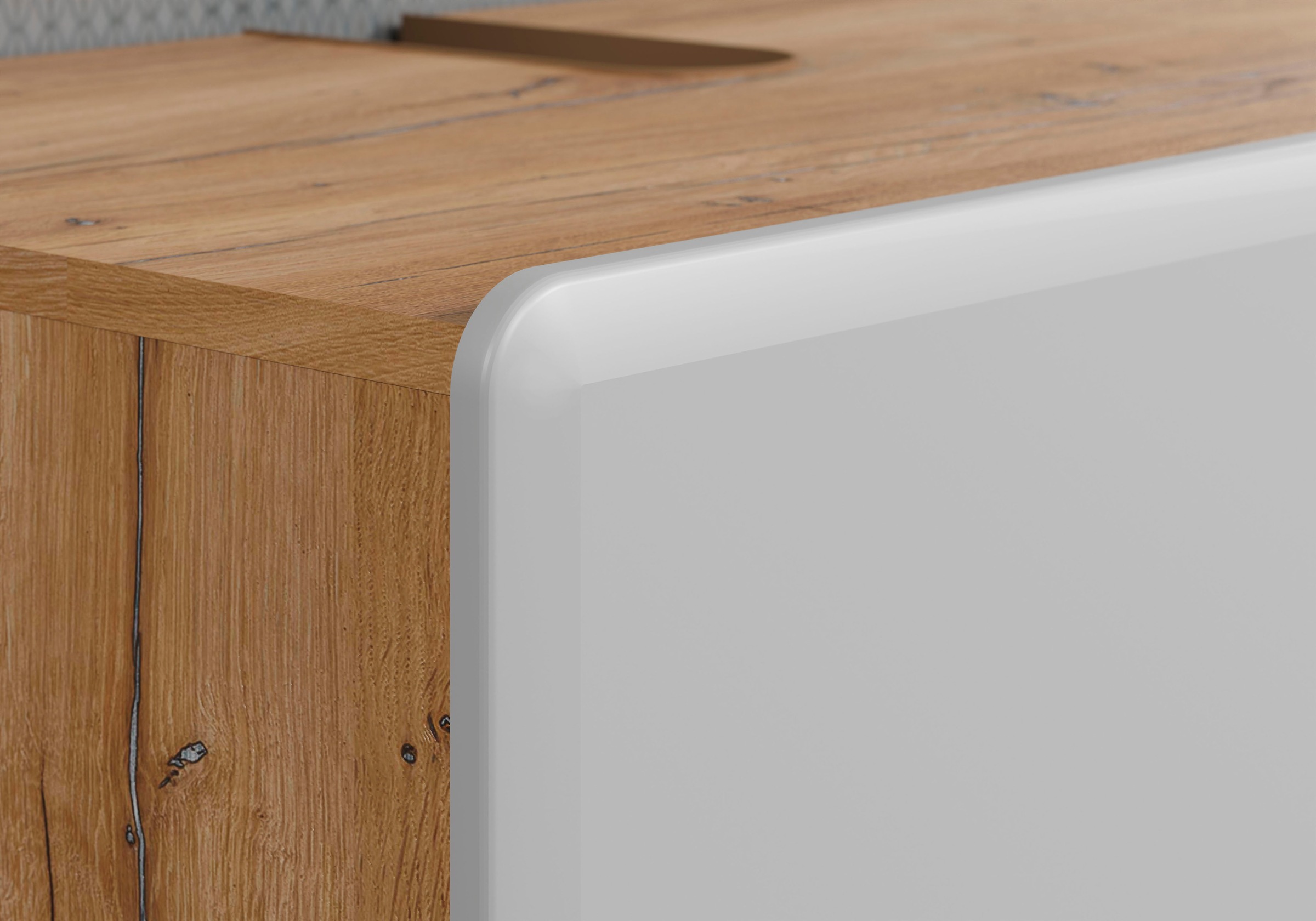 welltime Hängeschrank »Sanremo« 1 Stk. tlg. Hängehochschrank mit grifflosen Türen in Weiss - (B/T/H) 41/41/160 cm