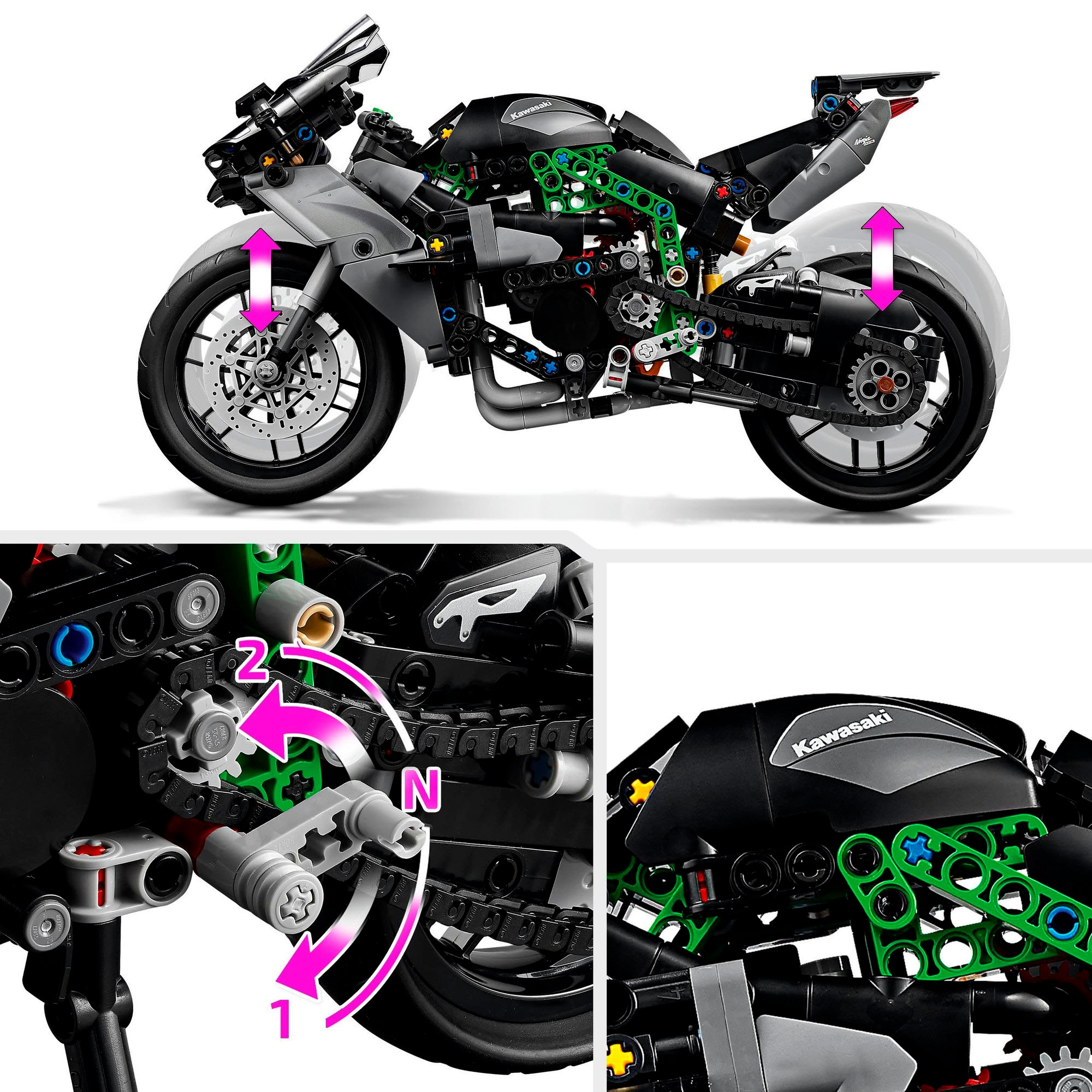 LEGO® Pions de construction »Kawasaki Ninja H2R Motorrad (42170), LEGO® Technic« Made in Europe