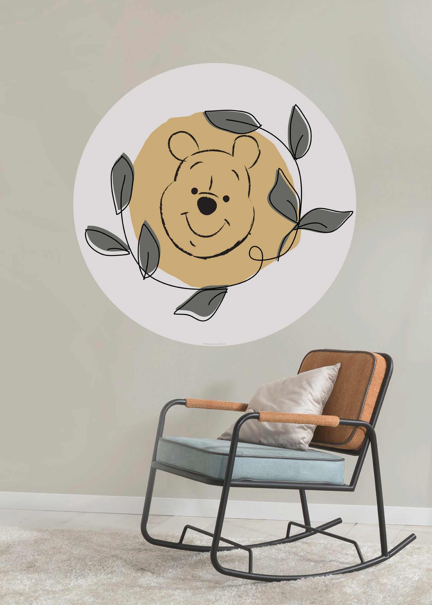 Komar Fototapete »Vlies selbstklebend - Winnie the Pooh Garland - Grösse 125 x 125 cm«, bedruckt, Kinderzimmer
