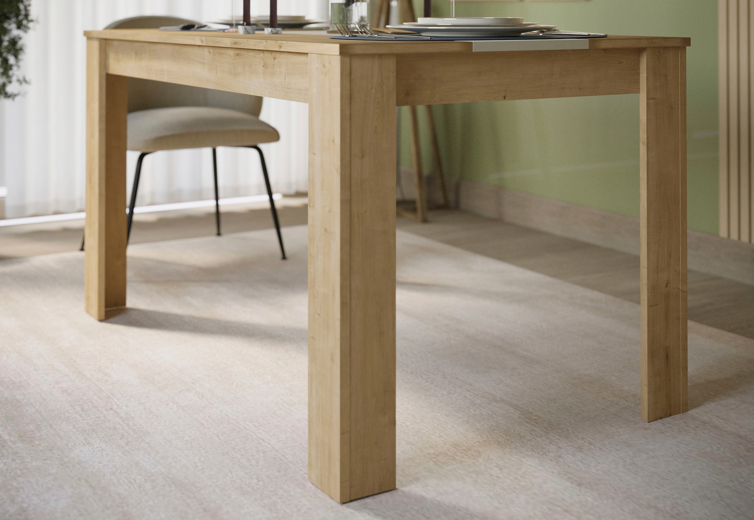 GOODproduct Esstisch »Adana, 140cm« 1 Stk. tlg. 140cm, Küchentisch, Kaschmir und Eiche wahlweise kombinierbar