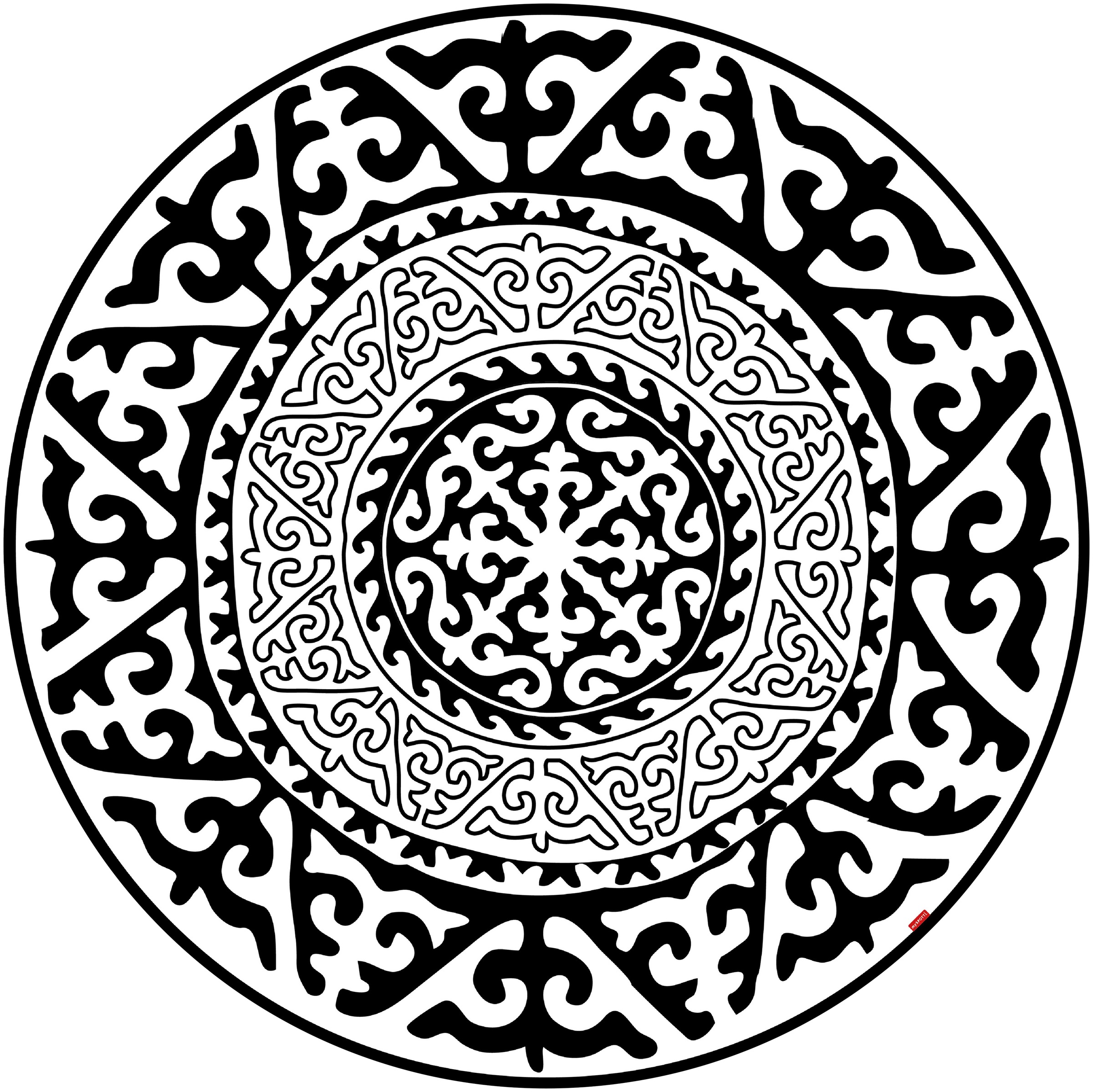 Image of MySpotti Vinylteppich »Buddy Nimani«, rund, 0,5 mm Höhe, rund, wasserfest und statisch haftend bei Ackermann Versand Schweiz