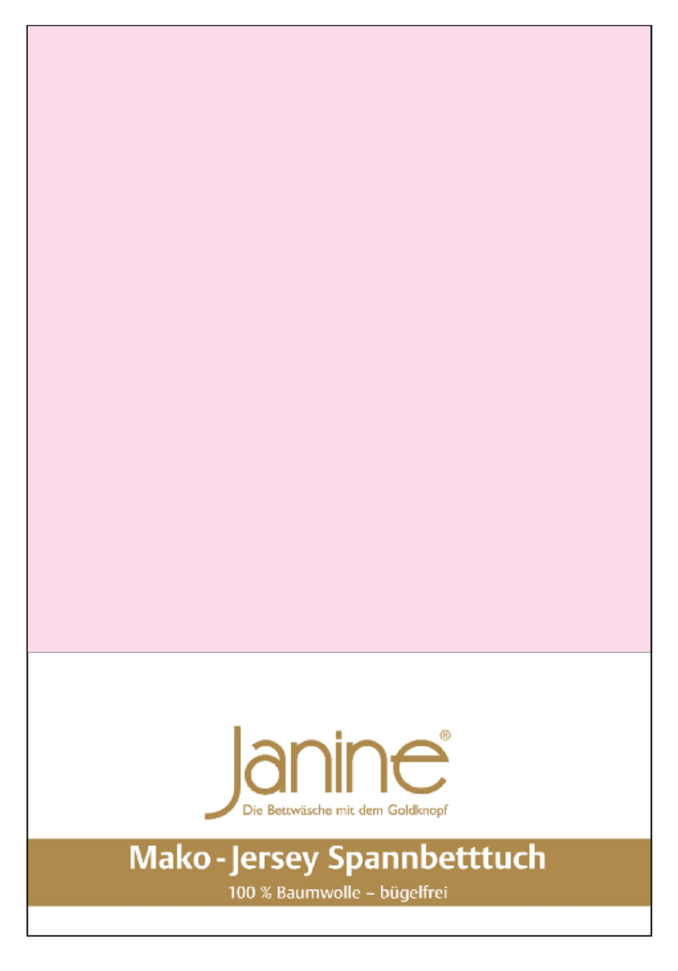 Janine Spannbettlaken »MAKO-FEINJERSEY 5007«, aus 100% Baumwolle, für Matratzen bis 26 cm Höhe