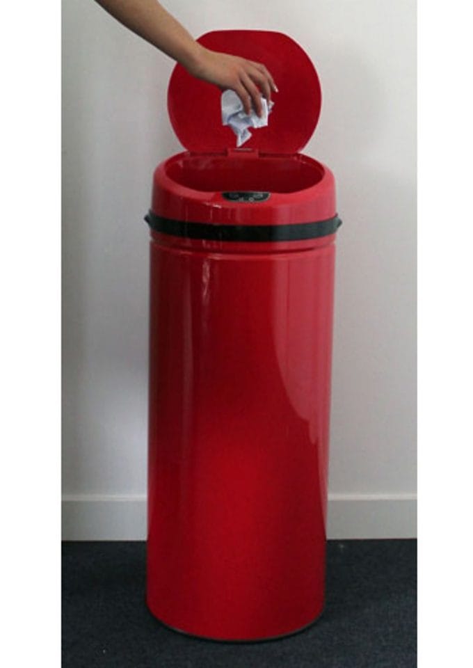 ECHTWERK Mülleimer »INOX RED«, 1 Behälter, Infrarot-Sensor, Korpus aus Edelstahl, Fassungsvermögen 42 Liter