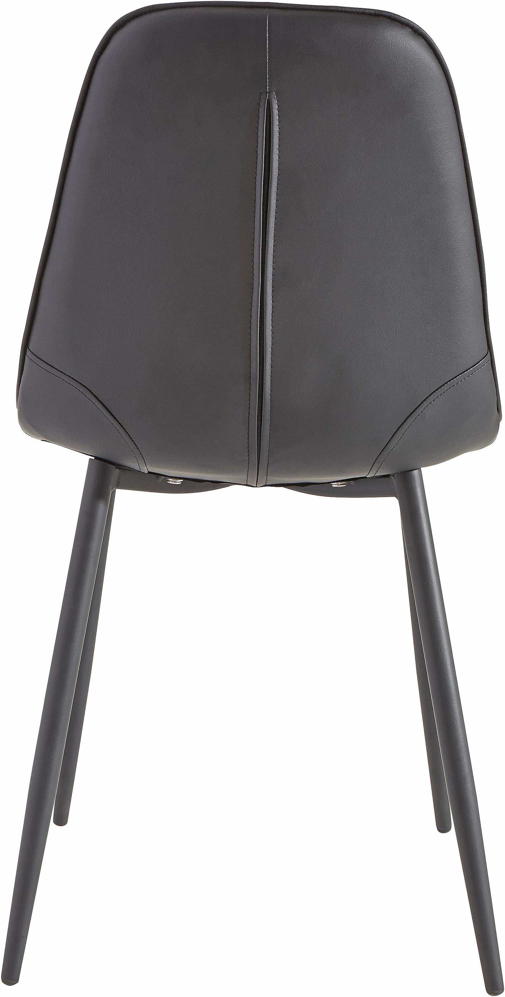 INOSIGN Essgruppe Set, 5 Stk. tlg. Esstisch, Breite 120 cm und 4 Esszimmerstühle, Bezug in Kunstleder