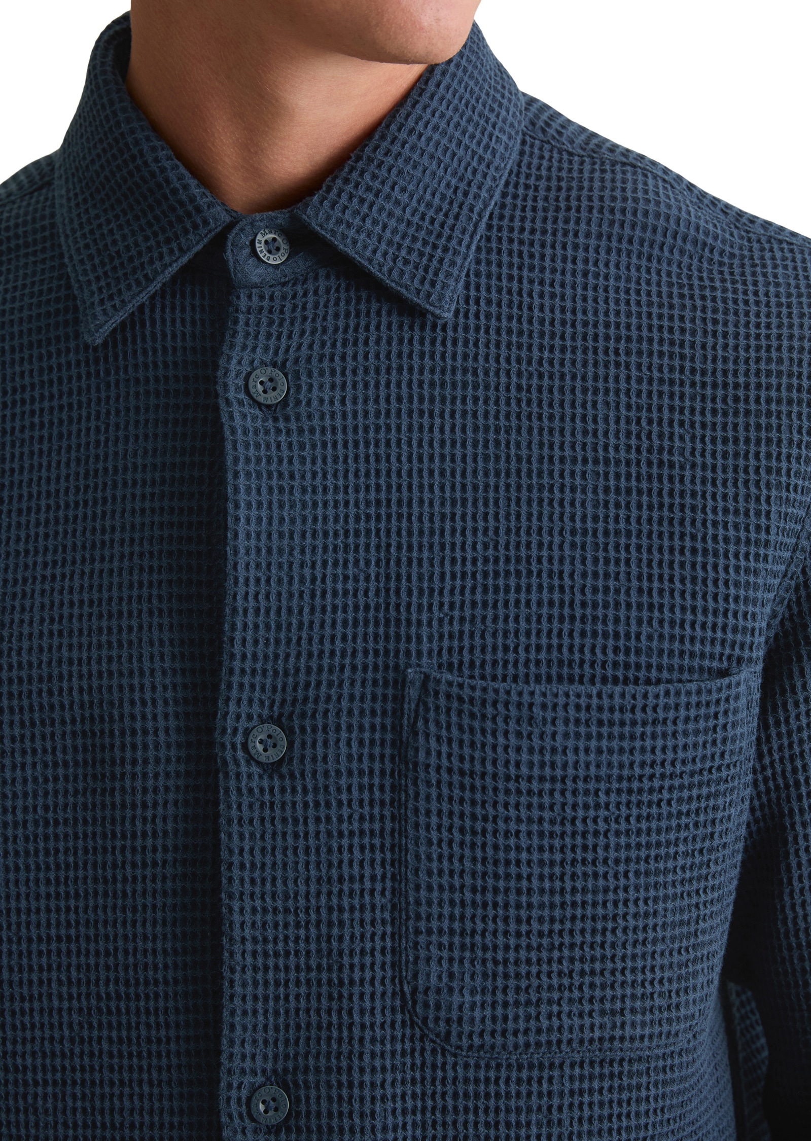 Marc O'Polo DENIM Chemise à manches longues mit Struktur, Kentkragen