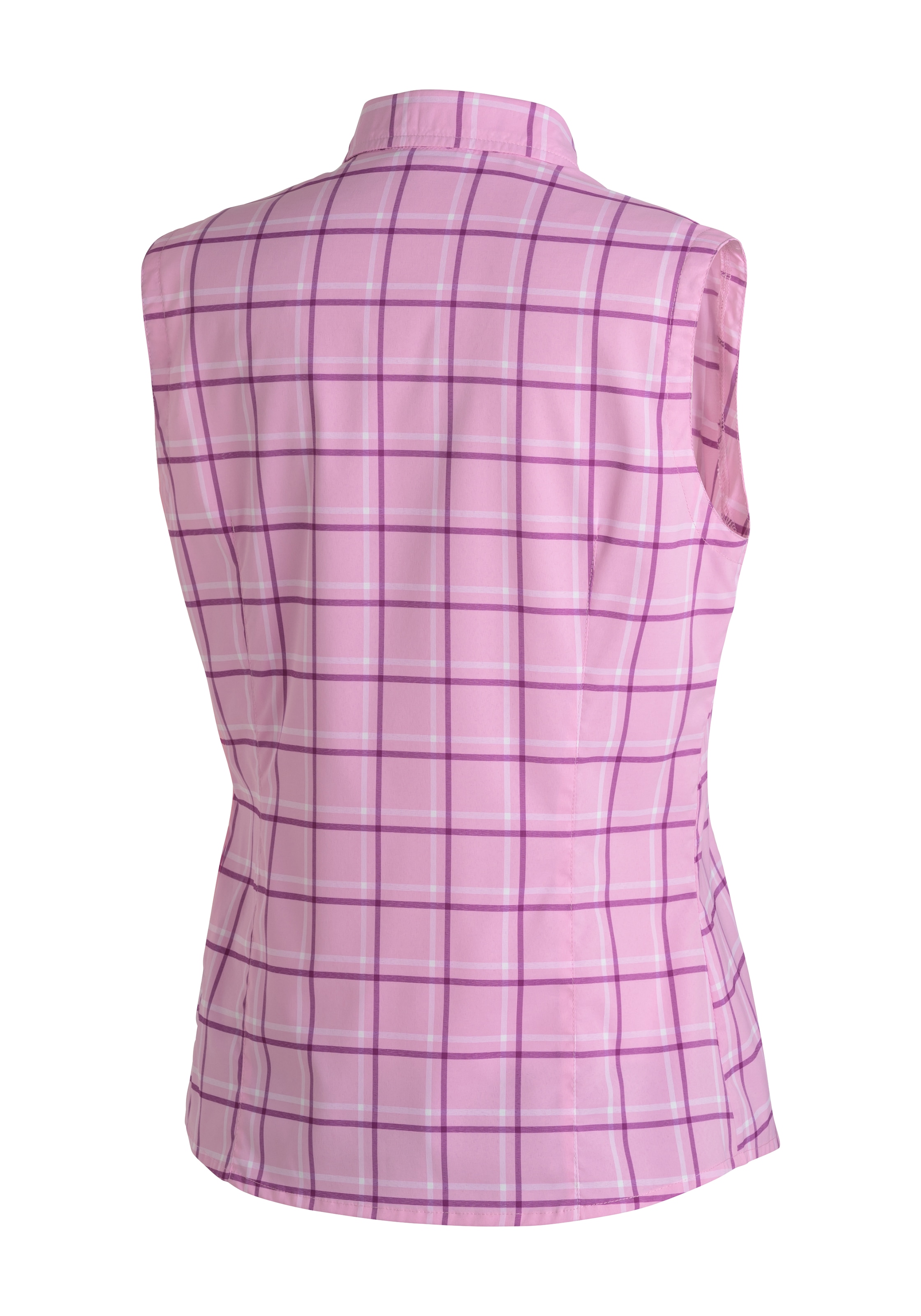 Maier Sports Blouse fonctionnelle »Sana sleeveless« blouse sans manches pour femme, chemisier d'été, chemise à carreaux, coupe régulière