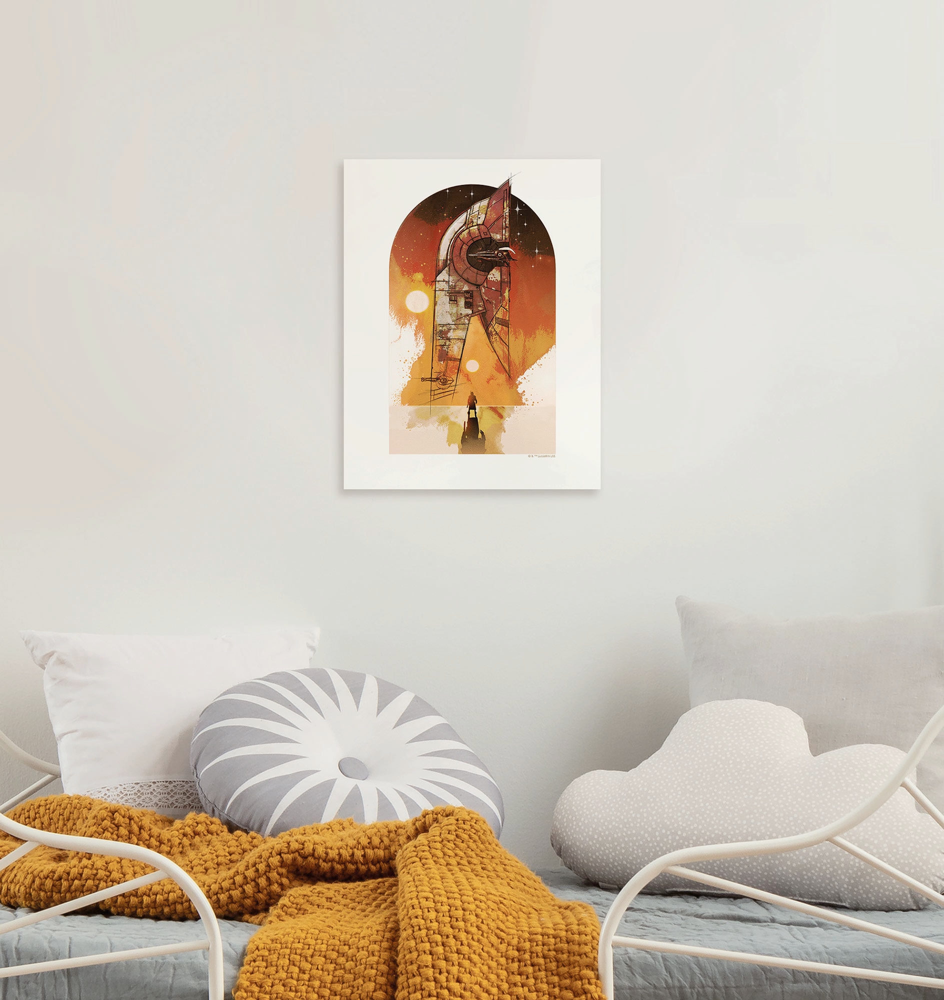 Image of Komar Leinwandbild "Star Wars Boba Fett Starship" Disney 1 Stk. tlg. 30 x 40 cm (Breite x Höhe) - Kinderzimmer, Dekoration