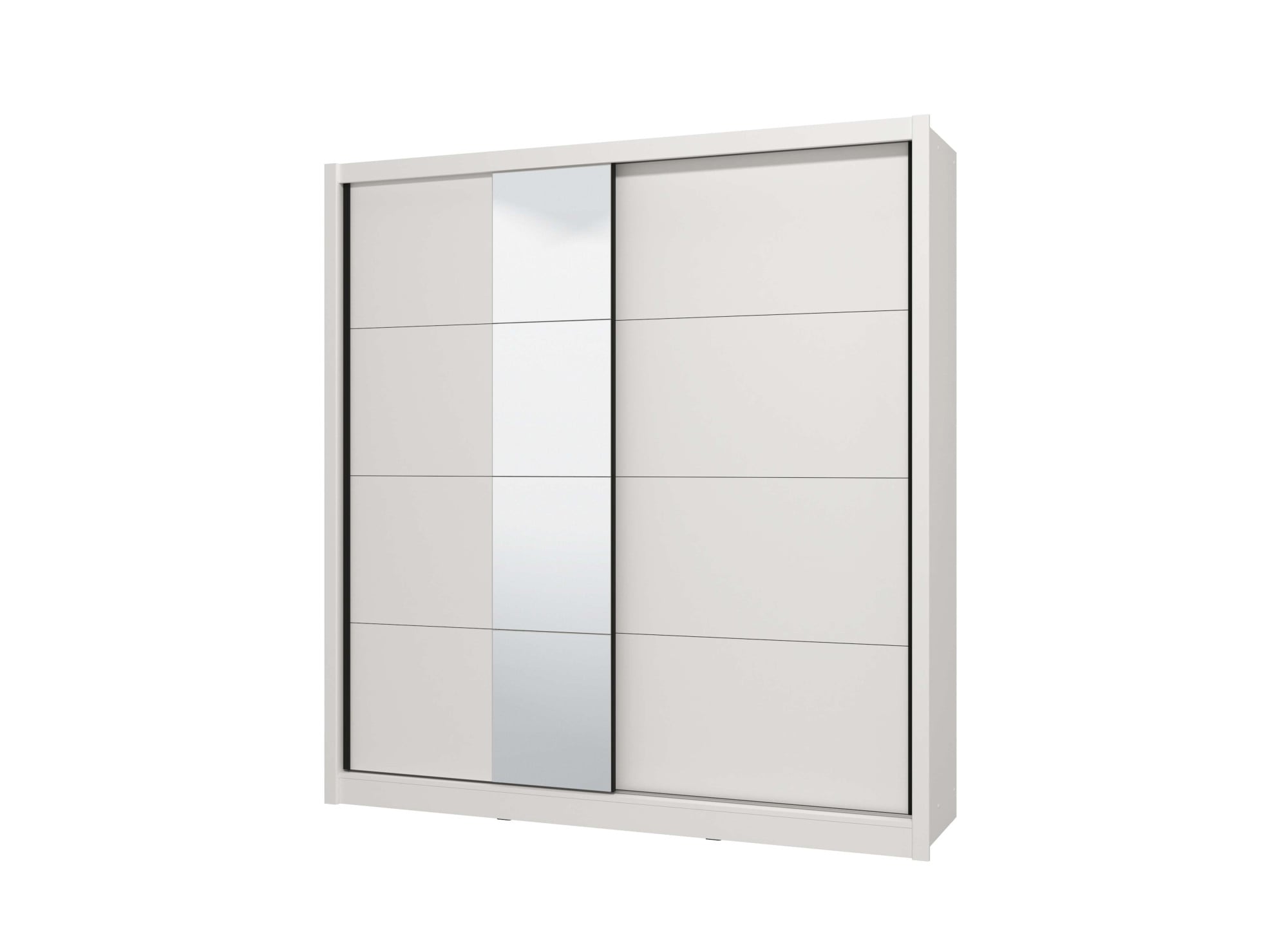 INOSIGN Schwebetürenschrank »Albi, Schlafzimmerschrank, Wäscheschrank in cashmere oder weiss«, Kleiderschrank mit Spiegel MIT Innenausstattung,FSC®-zertifiziert