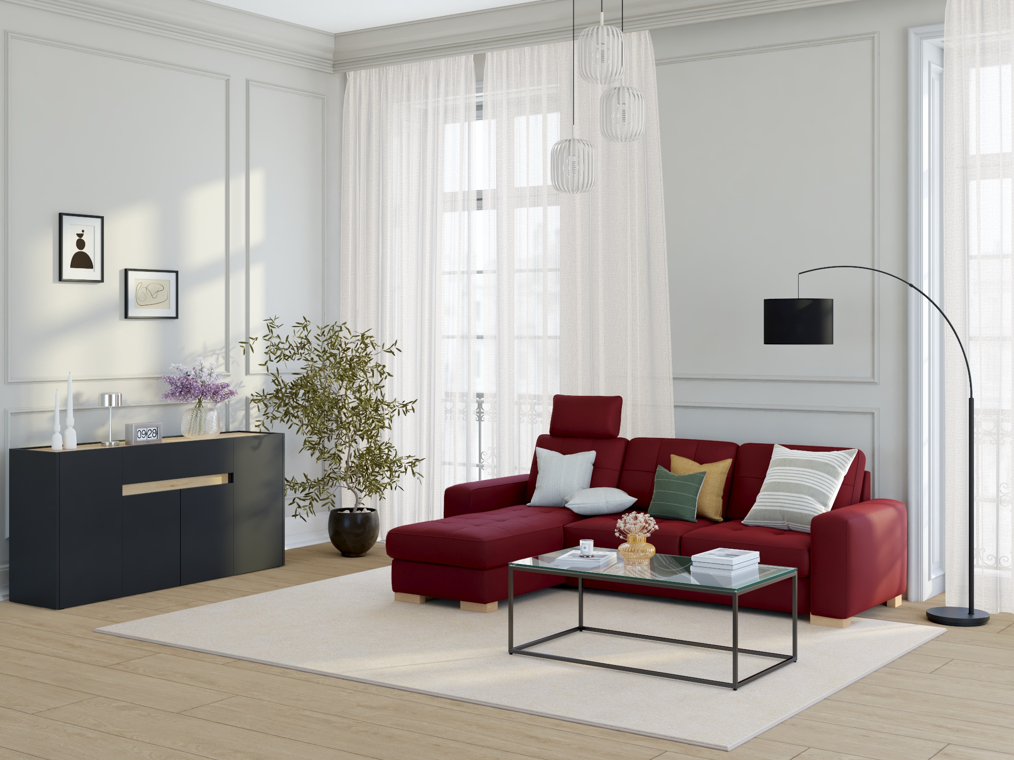 sit&more Canapé d'angle »Quincy L-Form« au choix avec fonction lit et coffre de lit