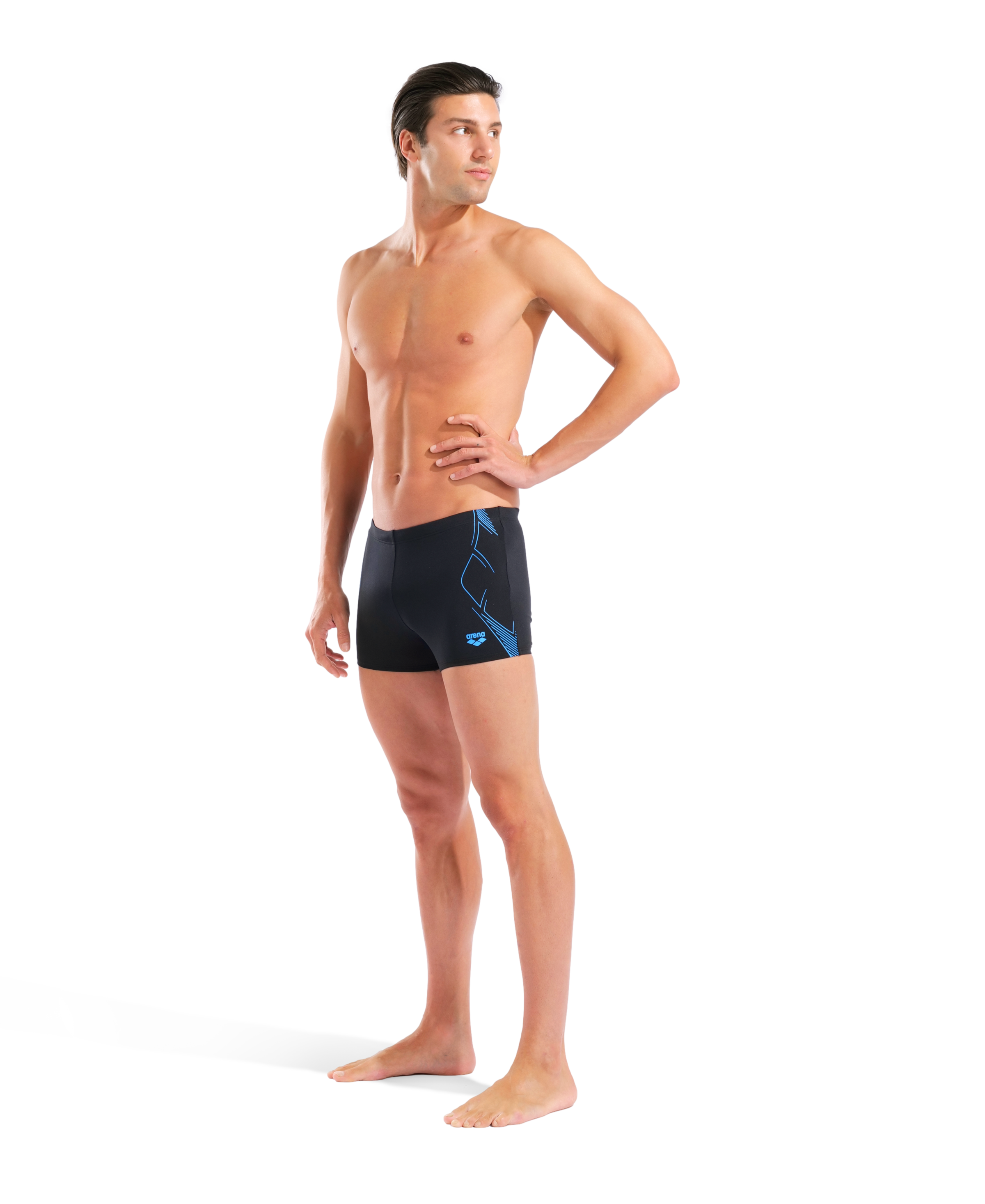 Arena Short de bain »M ARENA GRAPHIC SWIM SHORT« coupe sportive, avec cordon de serrage intérieur, résistant au chlore