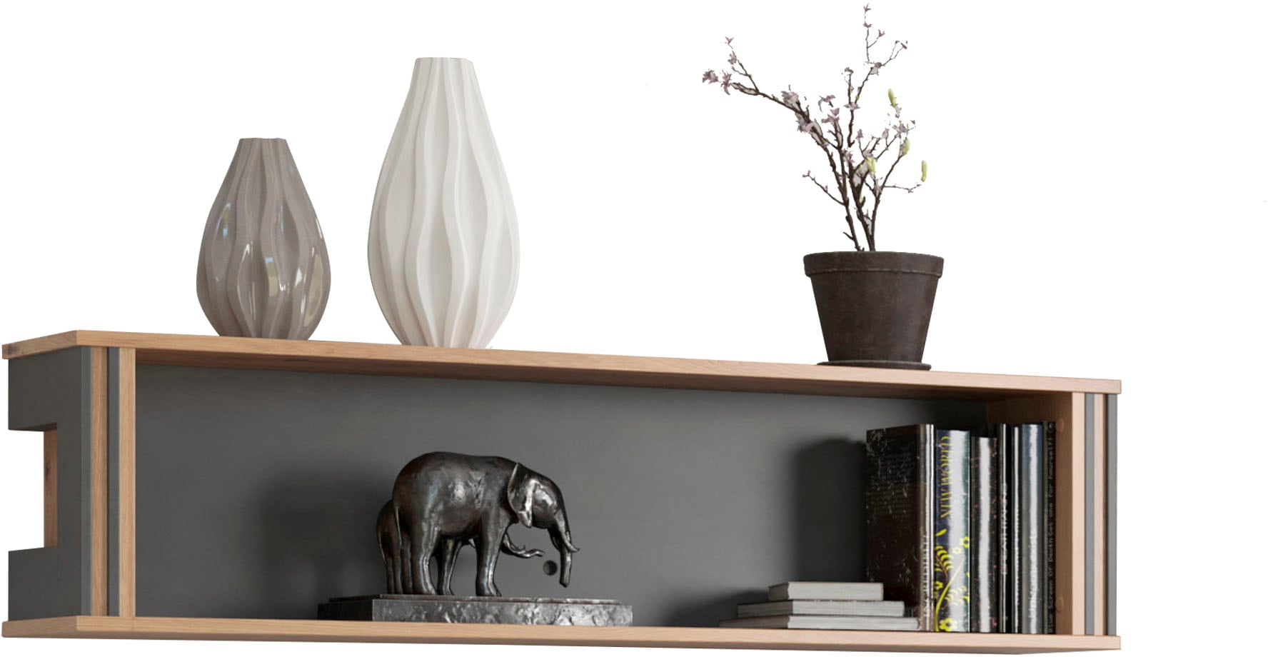 Home affaire Wandboard »Mia«, (1 St.), Wandregal mit 2 Ablagemöglichkeiten - (B/T/H) 113/23/29 cm
