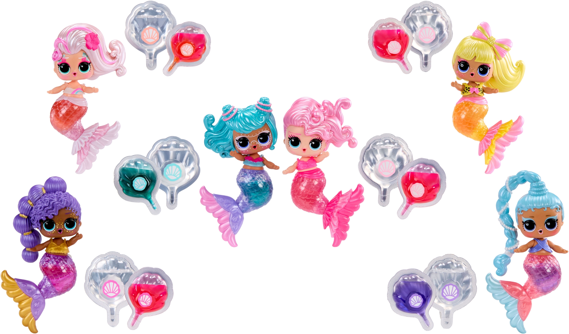 L.O.L. SURPRISE! Anziehpuppe »L.O.L. Surprise Mermaids! Makeover Magic Tots« Sortierte Lieferung - Abbildungen dienen als Beispiele!