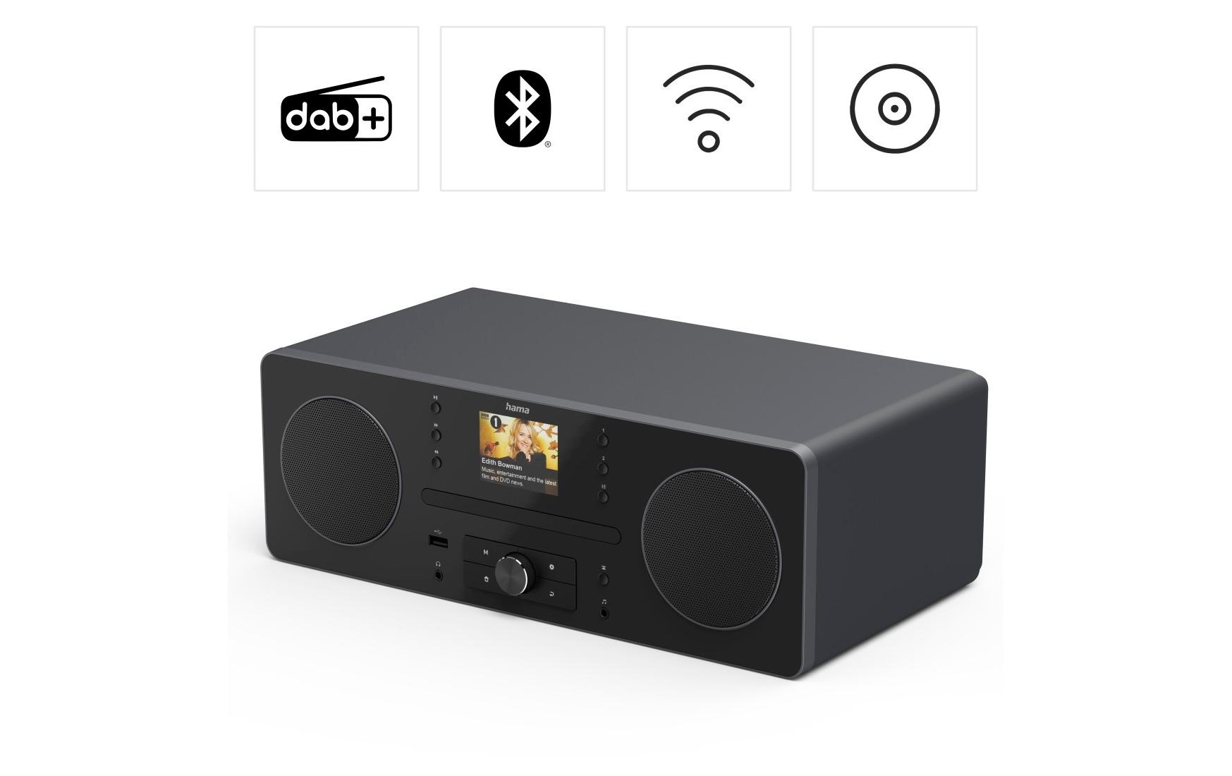 Hama Radio numérique (DAB+) »DIR1570CBT« ( radio internet | radio numérique (DAB+) | syntoniseur FM )