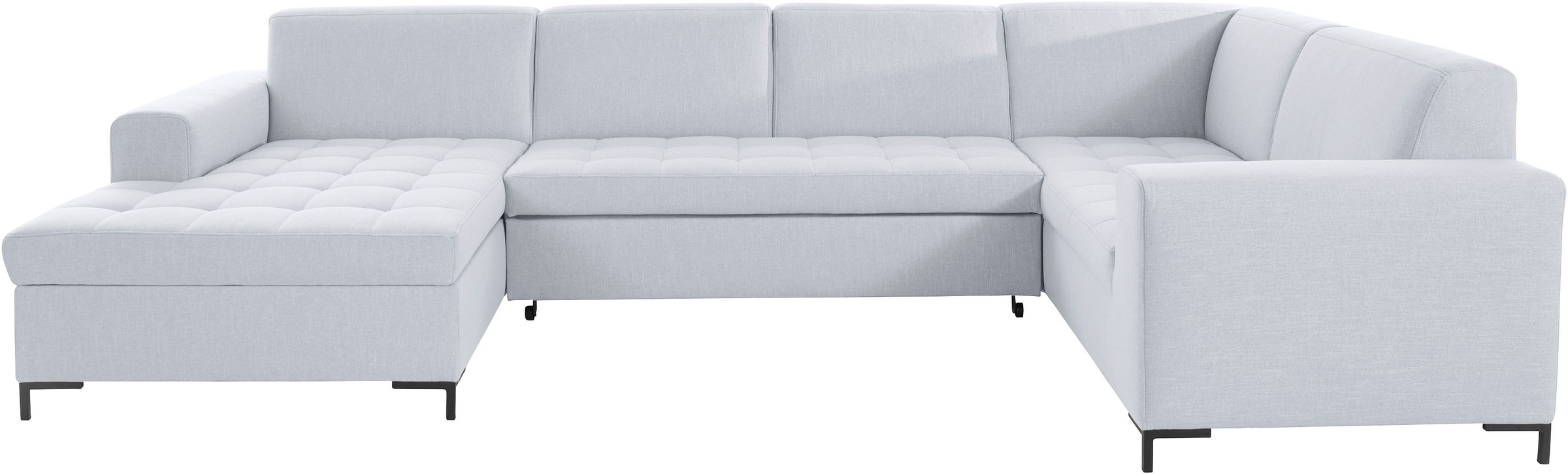 GOODproduct Wohnlandschaft »Grazzo, aktuelle Steppung im Sitz, viel Platz, U-Form, Breite 332cm«, hochwertige Stoffe aus recyceltem Material, Steppung im Sitzbereich