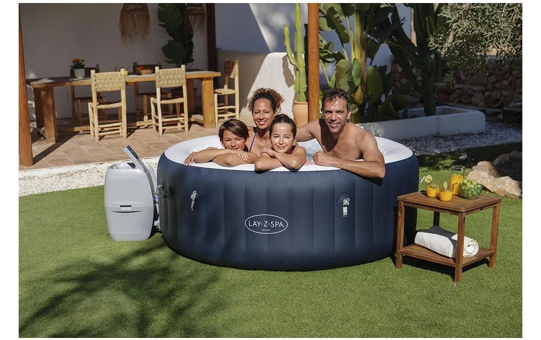 Bestway Jacuzzi »Miami AirJet Ø 180« Aufblasbarer, energieeffizienter Whirlpool für vier Personen
