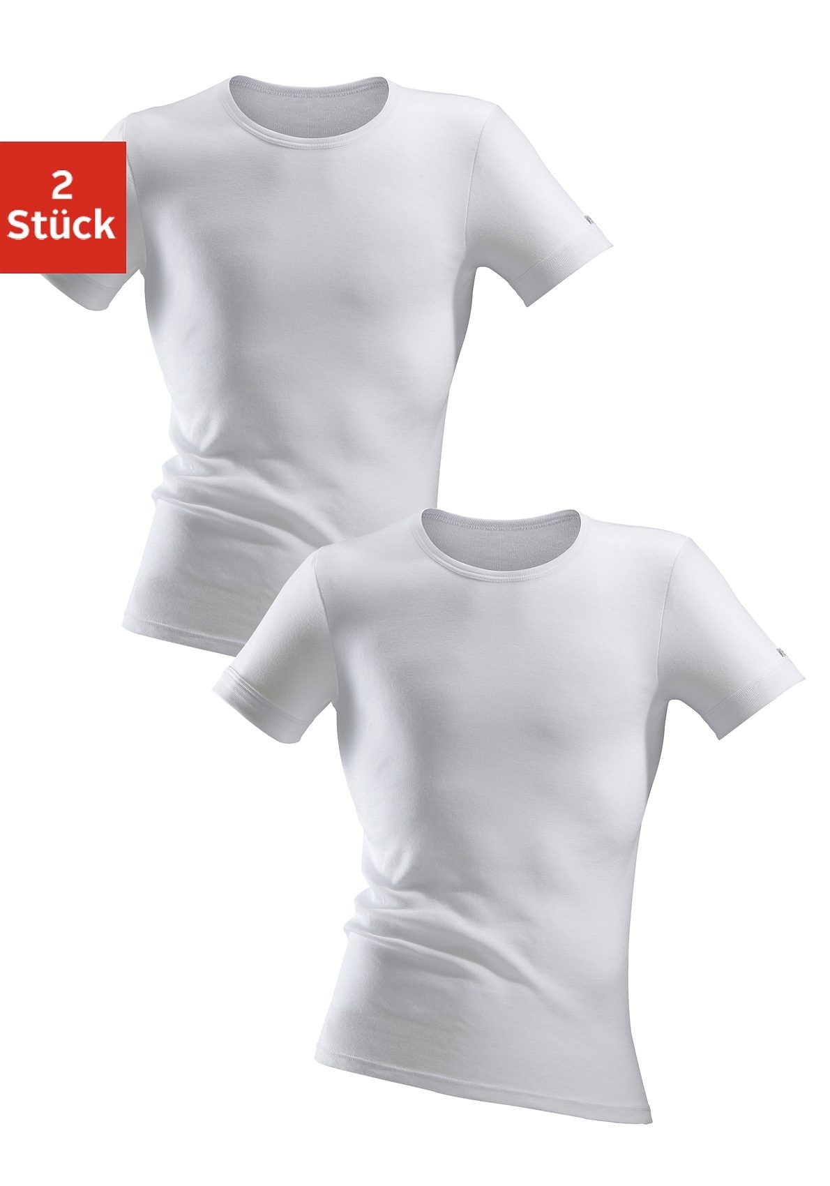 Image of Clipper Exclusive Unterhemd 2 Stk. spürbar weich und glatt - in Feinripp, Unterziehshirt, Kurzarm T-Shirt