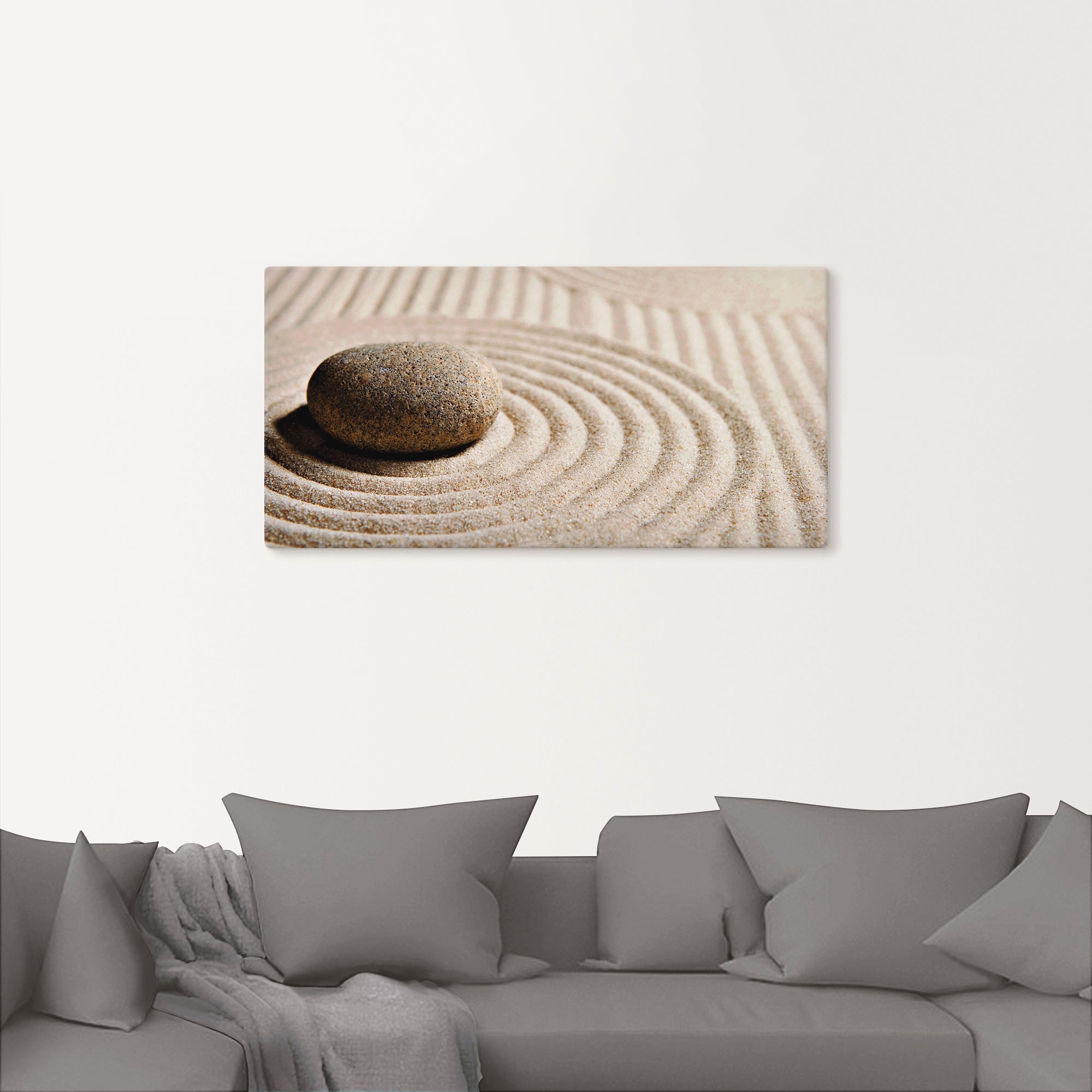 Artland Wandbild »Mini Zen Garten - Sand«, Zen, (1 St.), als Leinwandbild, Poster, Wandaufkleber in verschied. Grössen