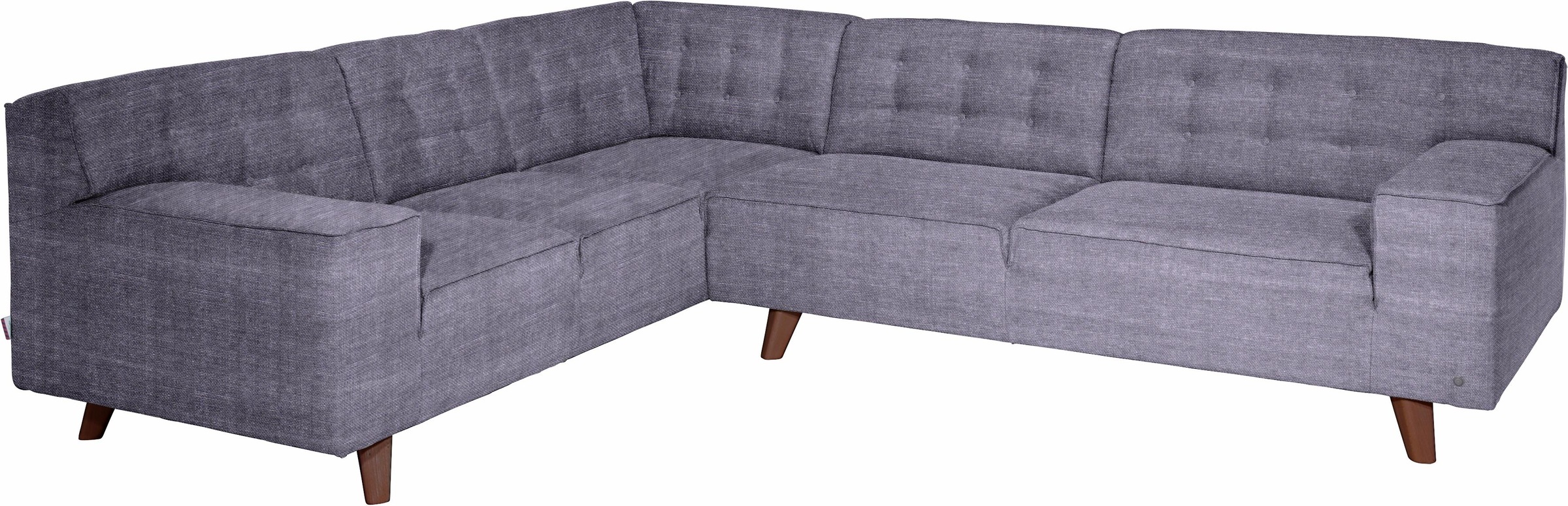 Image of TOM TAILOR Ecksofa »NORDIC CHIC«, im Retrolook, Füsse nussbaumfarben bei Ackermann Versand Schweiz