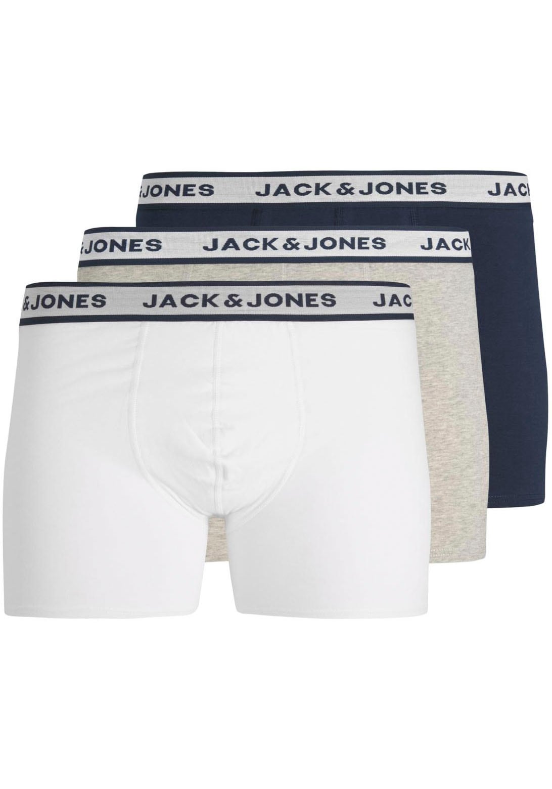 Boxershorts »JACSOLID BOXER BRIEFS 3 PACK NOOS«, (Packung, 3 St.)