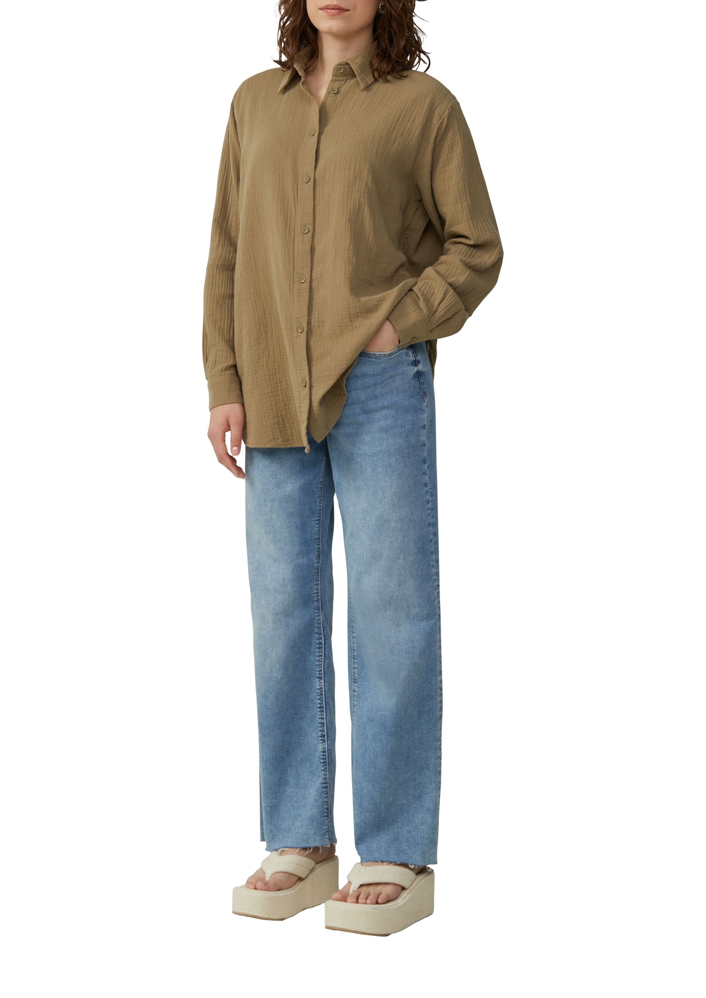 QS Hemdbluse aus luftiger Musselinqualität