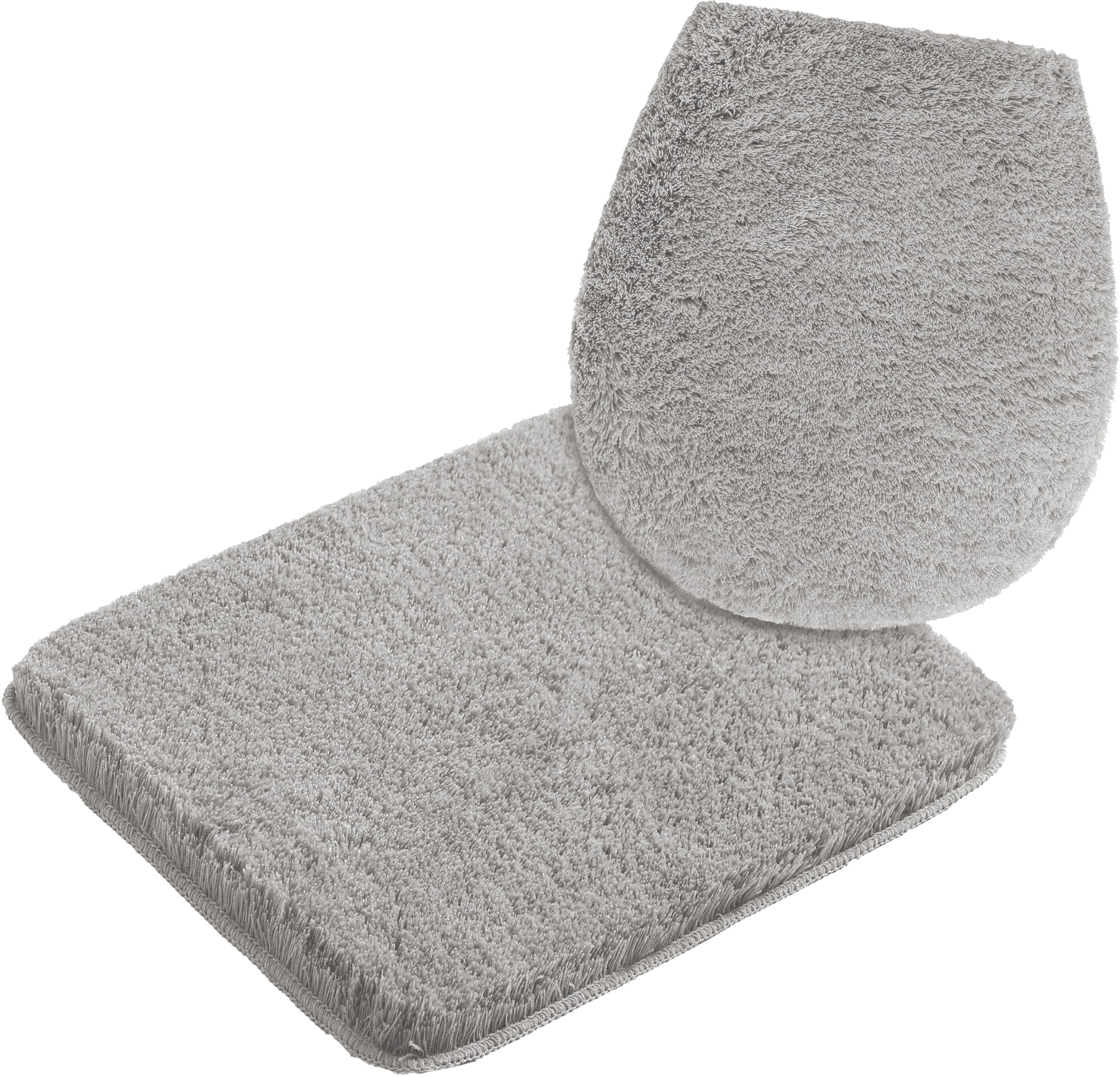 my home Badematte »Merida, Badvorleger, Badezimmer Teppich«, rutschhemmend beschichtet, fussbodenheizungsgeeignet-schnell trocknend-strapazierfähig, Badteppich, Uni Farben, rechteckig, rund & als 2-tlg. Set erhältlich