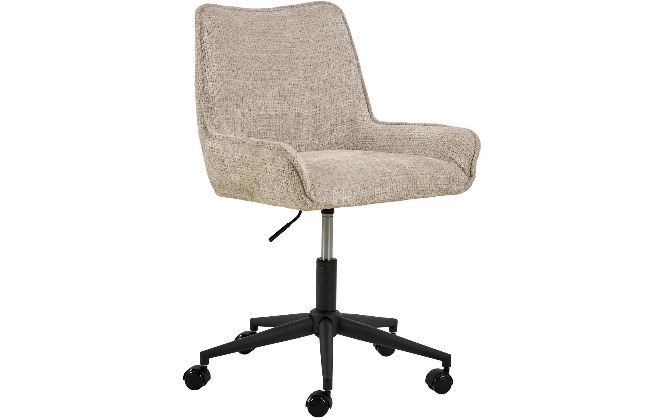 Image of AC Design Schreibtischstuhl "Eddie, Bürostuhl, Computerstuhl, Drehstuhl" () 1 Stk.Bürostuhl, beiger Stoff, geschwungene Form, Drehfunktion, FSC™