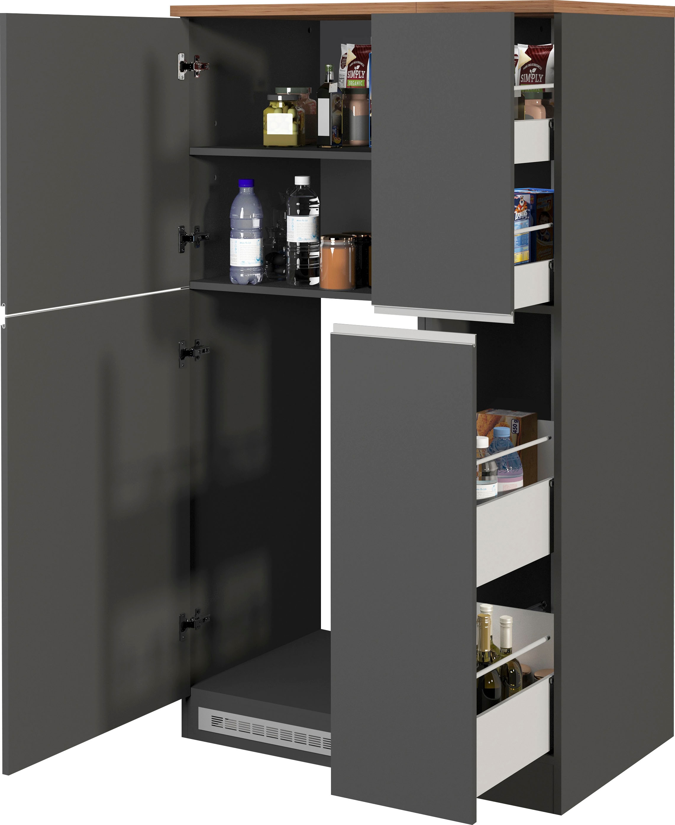 KOCHSTATION Küche »KS-Sole Küchenschrank-Set« Breite 90 cm,Umbau-und Apothekerschrank im Set
