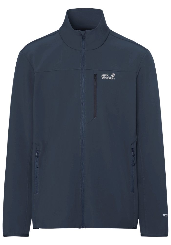 Jack Wolfskin Veste d'extérieur »WILD WINDS JKT M« avec matériau supérieur flexible en polyester et élasthanne