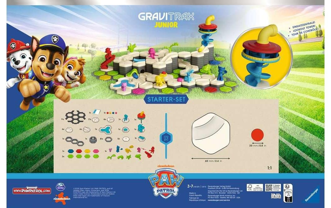 Ravensburger Kugelbahn »Ravensburger Kugelbahn GraviTrax Junior Paw Patrol – Starter-Set XXL«