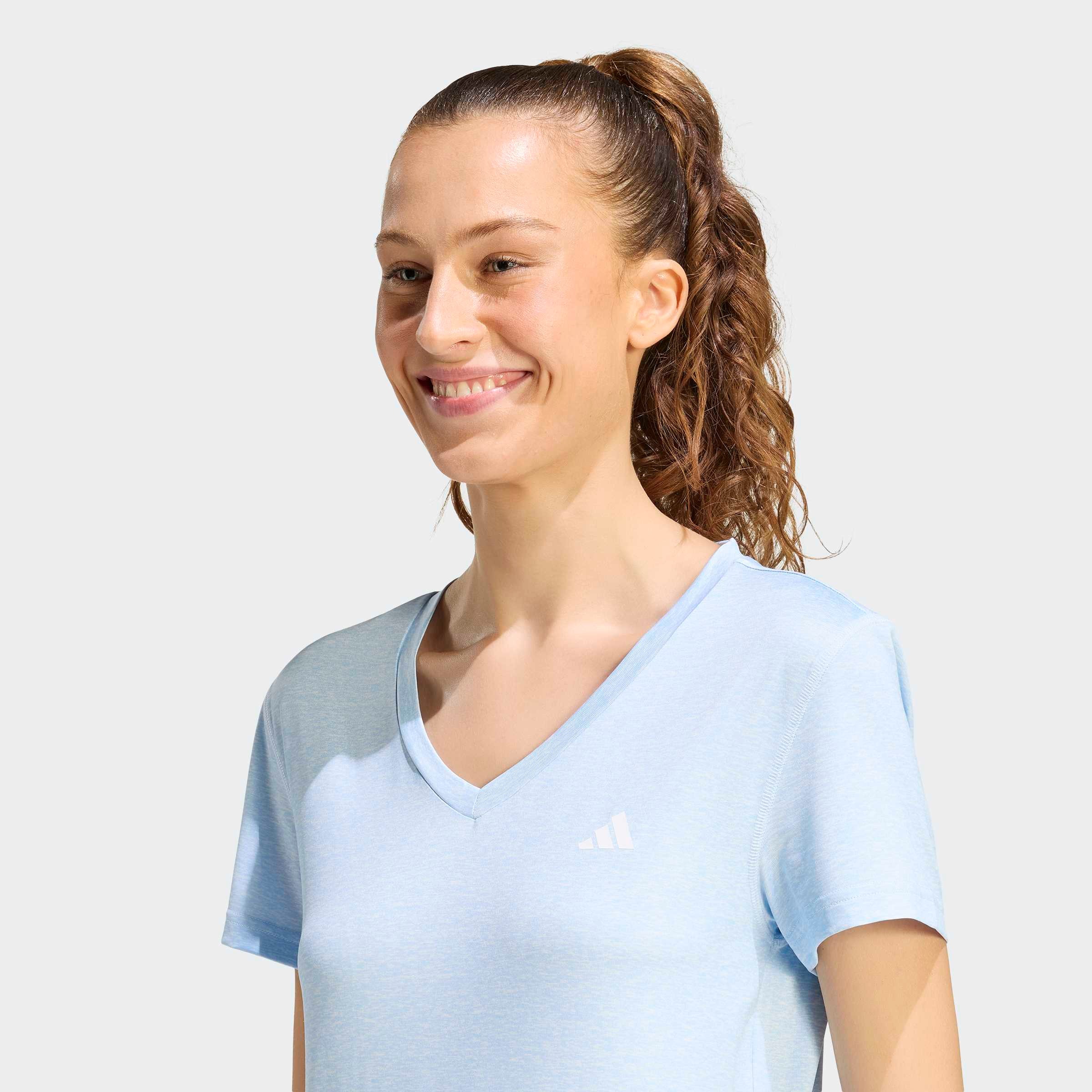 adidas Performance T-Shirt »WE HTR V NK TEE« mit V-Ausschnitt, ohne Verschluss, aus Polyester