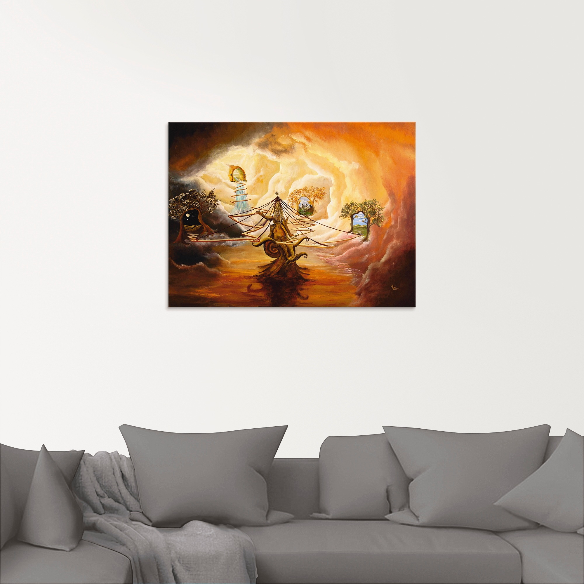 Artland Glasbild »Vernebelte Wege«, Landschaften, (1 St.), in verschiedenen Grössen