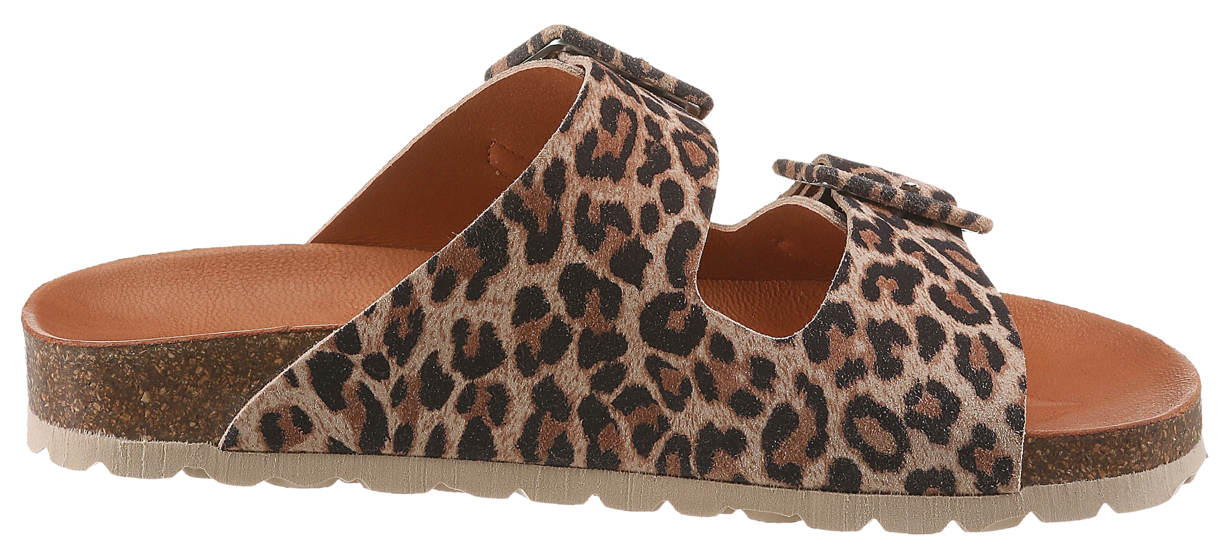 VERBENAS Pantolette »Randell Leopardo«  , chaussure d'été, mule, chausson avec semelle douce