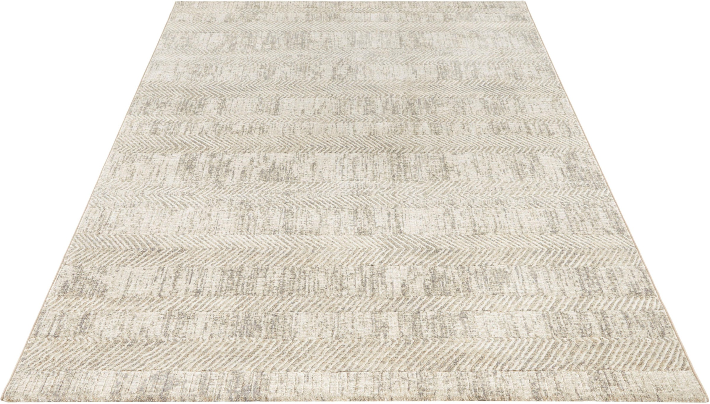 Image of ELLE DECORATION Teppich »Gonesse«, rechteckig, 11 mm Höhe, Dichtgewebter, weicher Kurzflor, Fischgrät-Streifenmuster, Wohnzimmer, Schlafzimmer, Arbeitszimmer, Pflegeleicht bei Ackermann Versand Schweiz