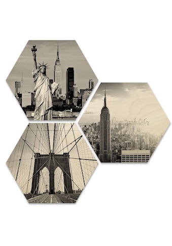 Wall-Art Mehrteilige Bilder »Impression New York Collage«, (Set, 3 St.) kaufen