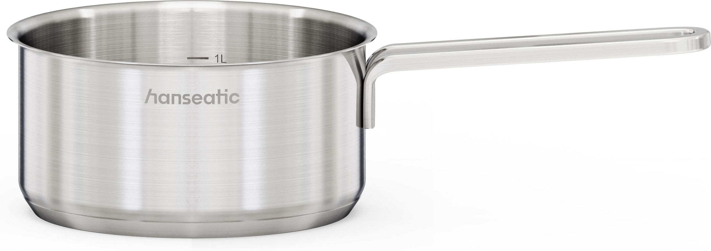 Hanseatic Topf-Set »DAILY« Set, Stielkasserolle 16 cm, Kochtopf 16/20/24 cm, 7 tlg. Edelstahl 18/10