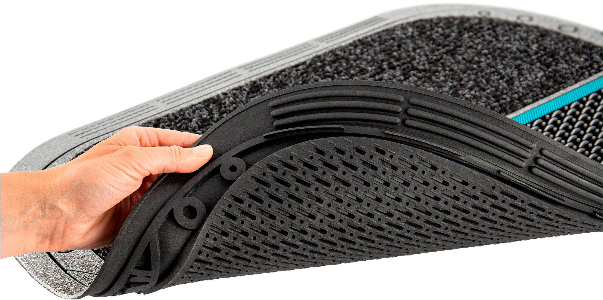 Home2Fashion Fussmatte »Clean Colorado RU«, rechteckig, 12 mm Höhe, Schmutzfangmatte, mit Spruch, robust, In- und Outdoor geeignet
