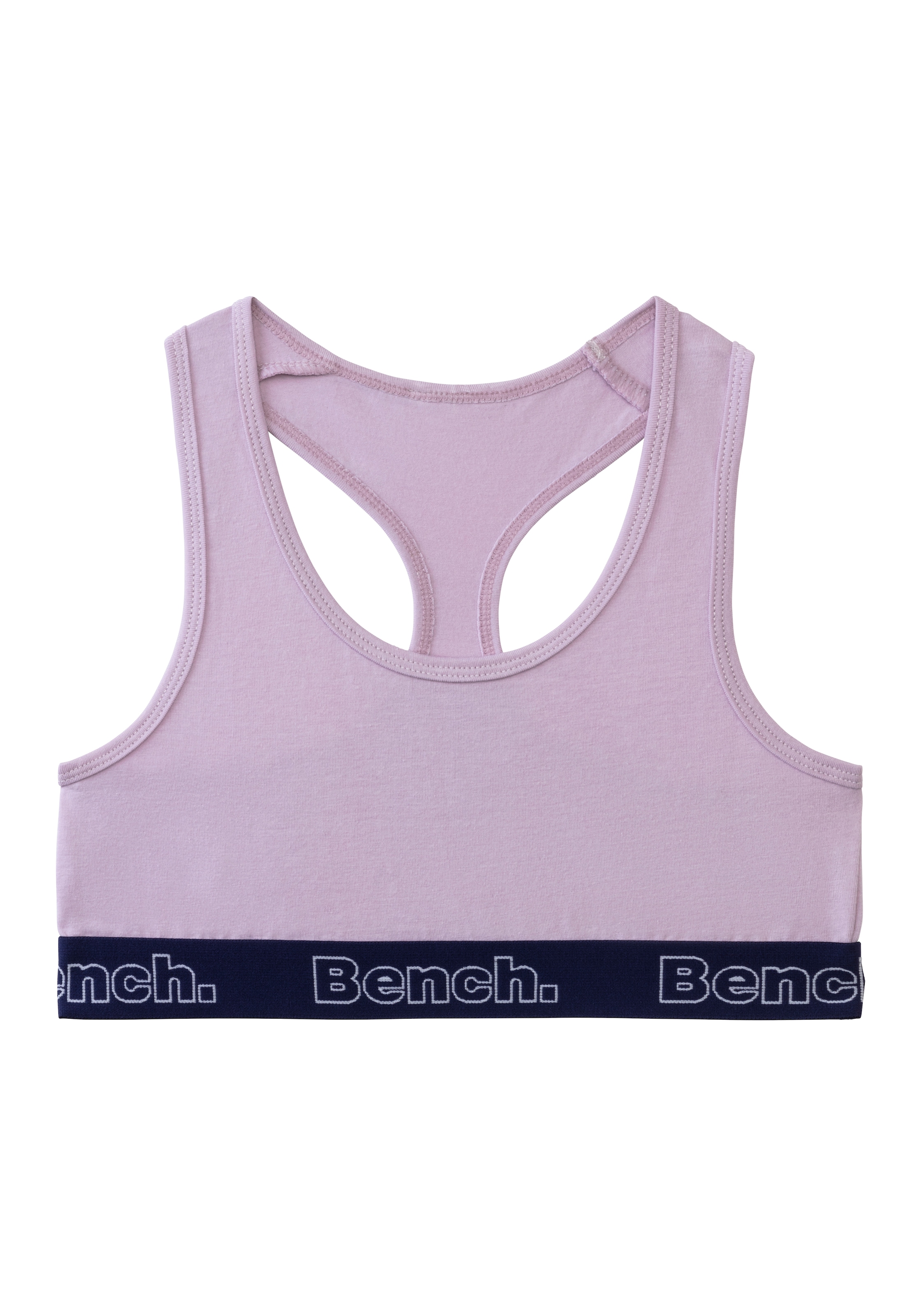 Bench. Bustier, mit kontrastfarbigem Bündchen und Racerback