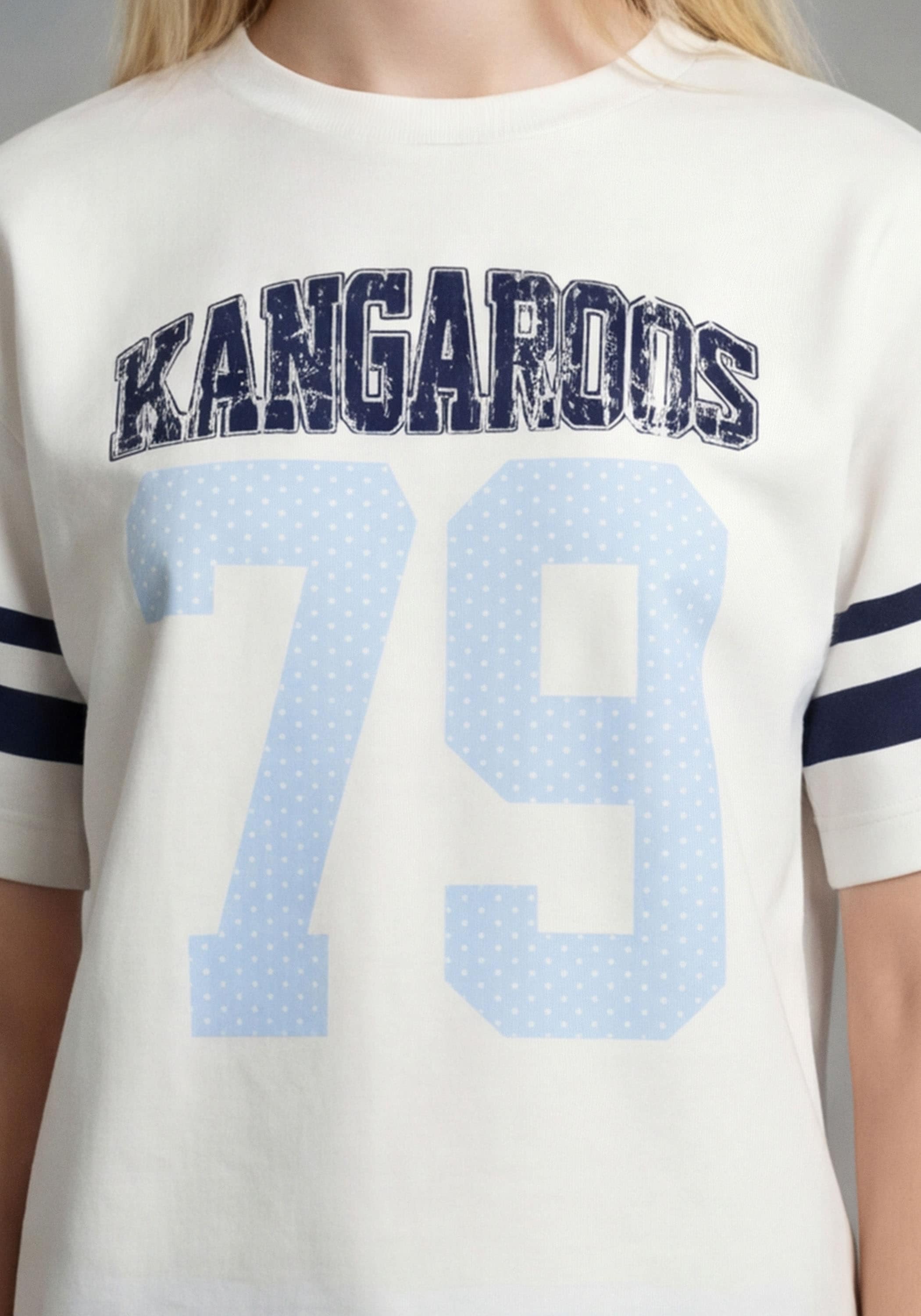 KangaROOS T-Shirt »Kangaroos Shirt im sportivem Look« lässige Passform, Kurzarm, mit modischem Print, aus Baumwolle