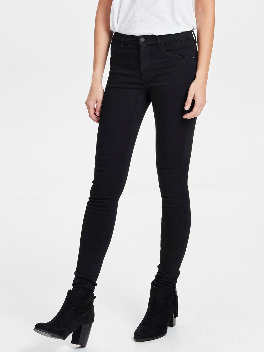 Image of ONLY Skinny-fit-Jeans "ONLRINA REG WAIST SK BOX DNM" Viskosemischung, skinny fit