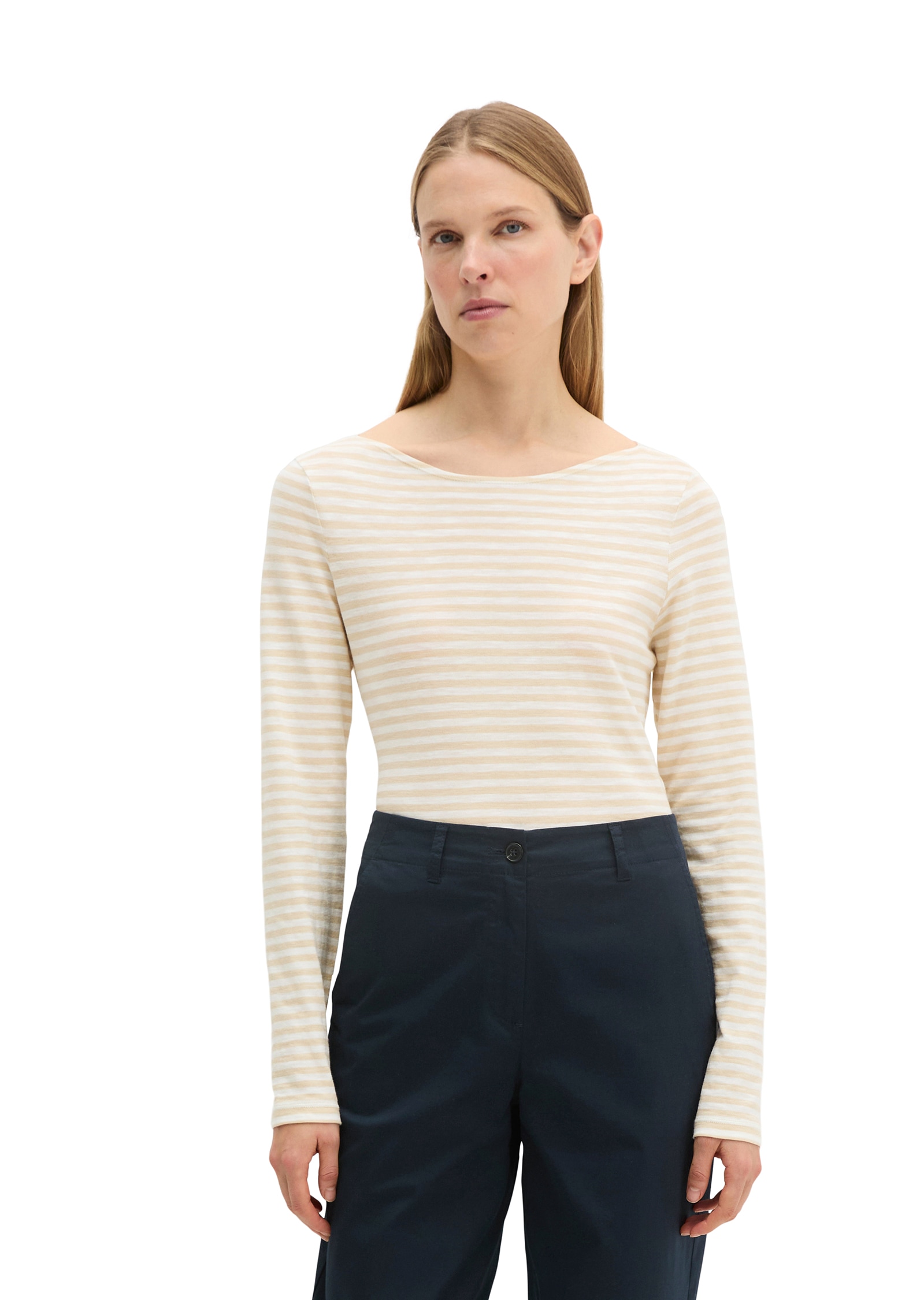 Image of Marc OPolo Langarmshirt mit leichtem U-Boot-Ausschnitt