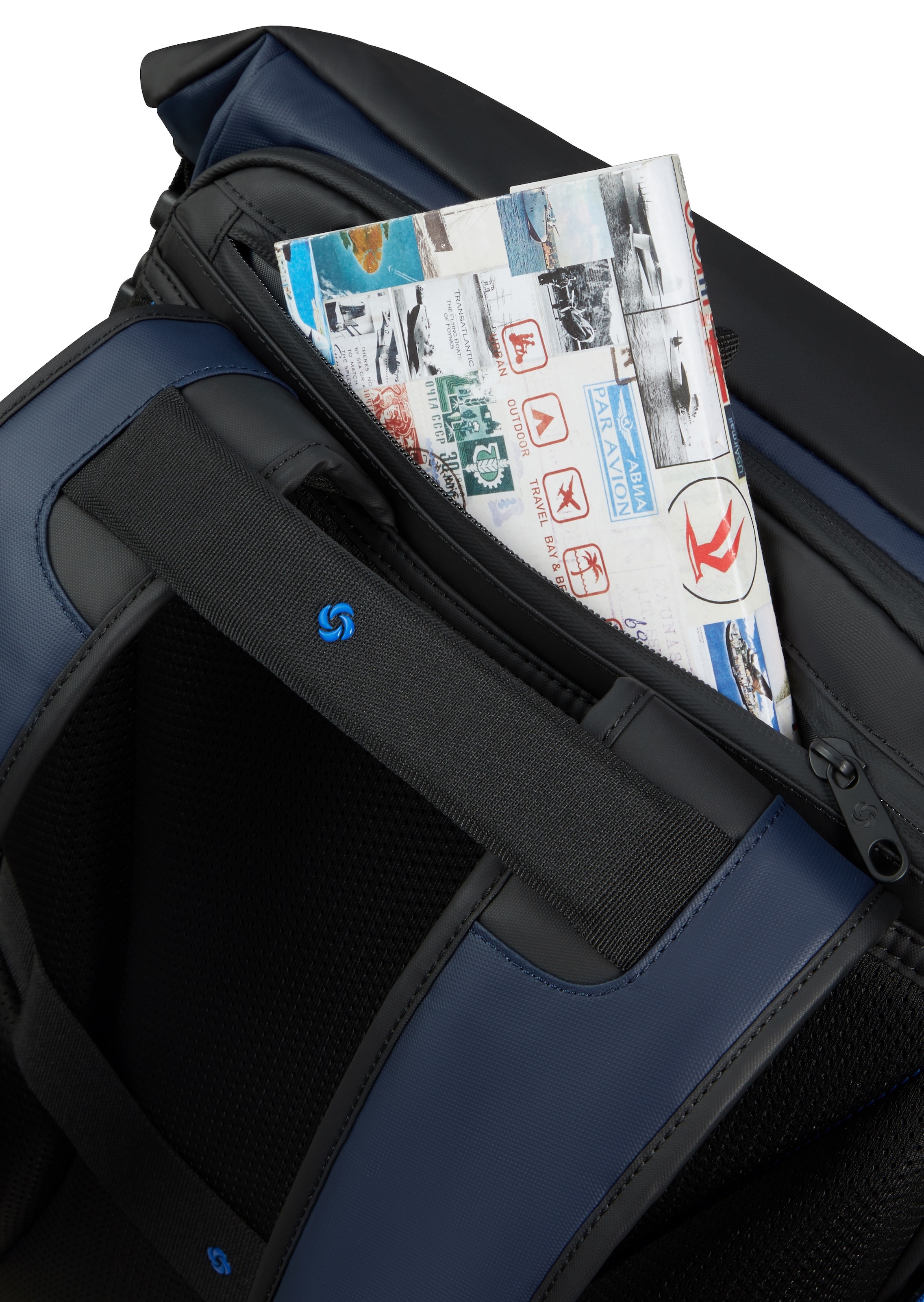 Samsonite Reiserucksack »ECODIVER L« Freizeitrucksack Laptoprucksack Trolleyaufstecksystem Rolltop Backpack