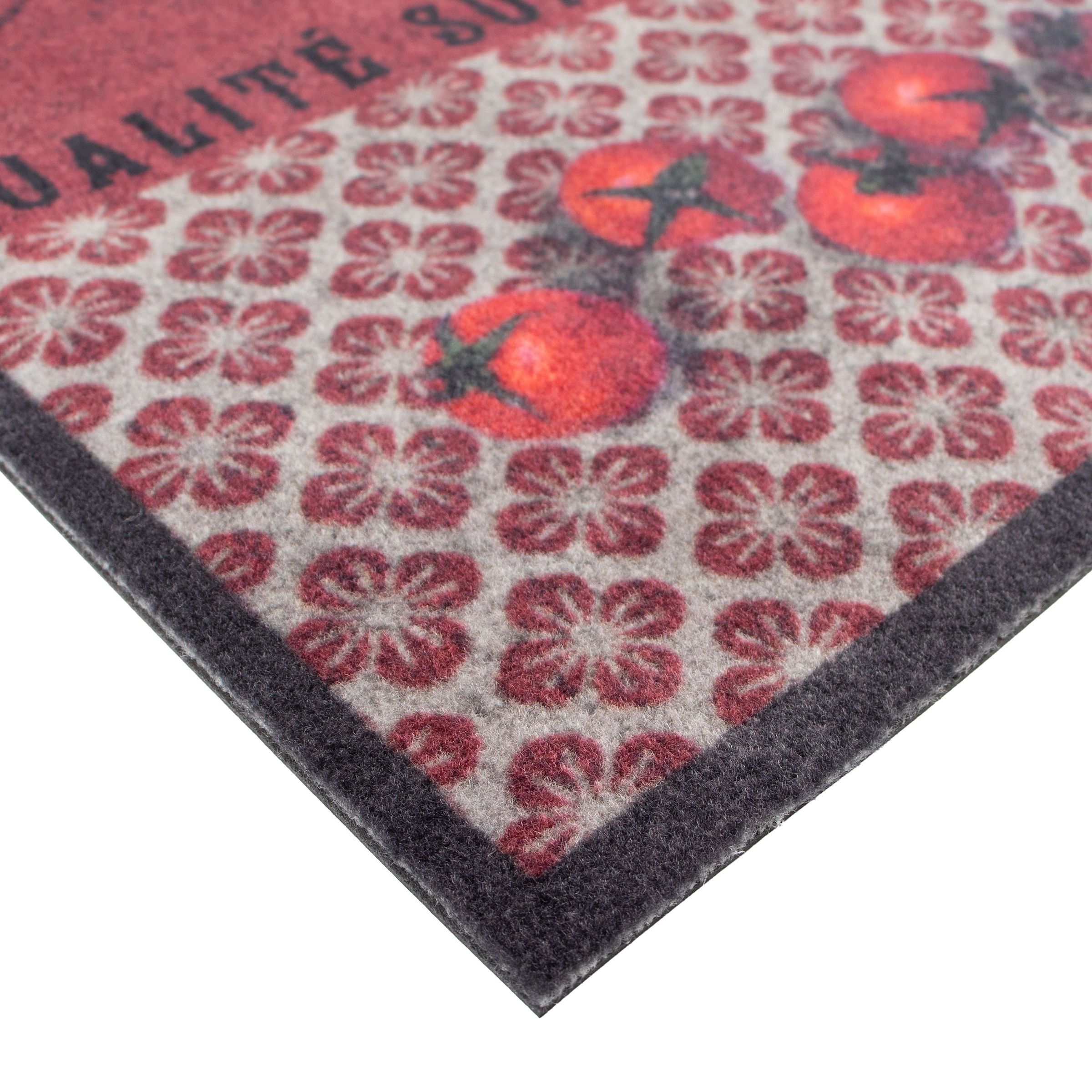 Primaflor-Ideen in Textil Küchenläufer »TOMATO, Made in Belgium« rechteckig 6,5 mm Höhe Motiv Tomaten, mit Schriftzug, rutschhemmend, waschbar, Küche