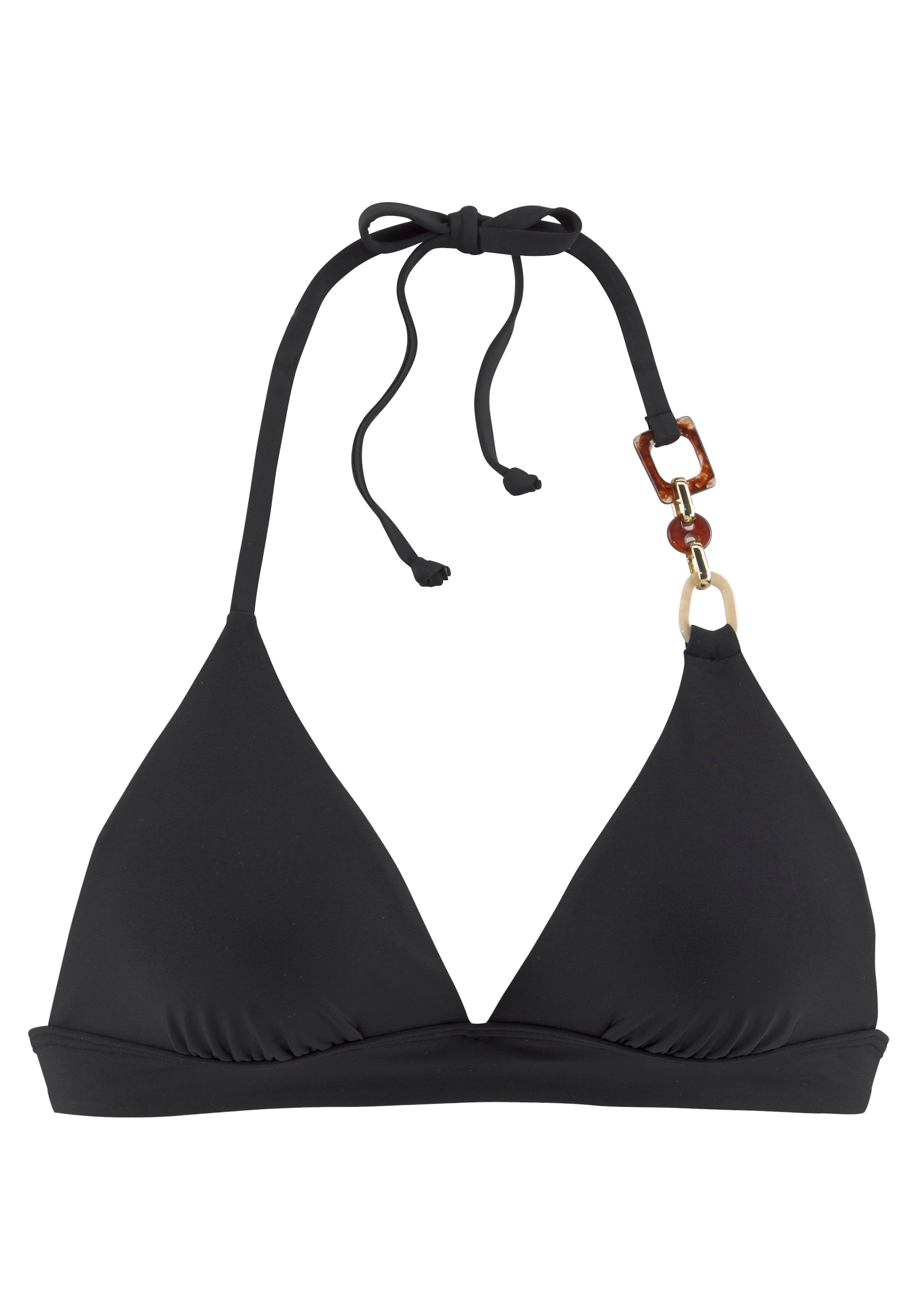 LASCANA Triangel-Bikini-Top »Yves«, mit edlen Zieraccessoires