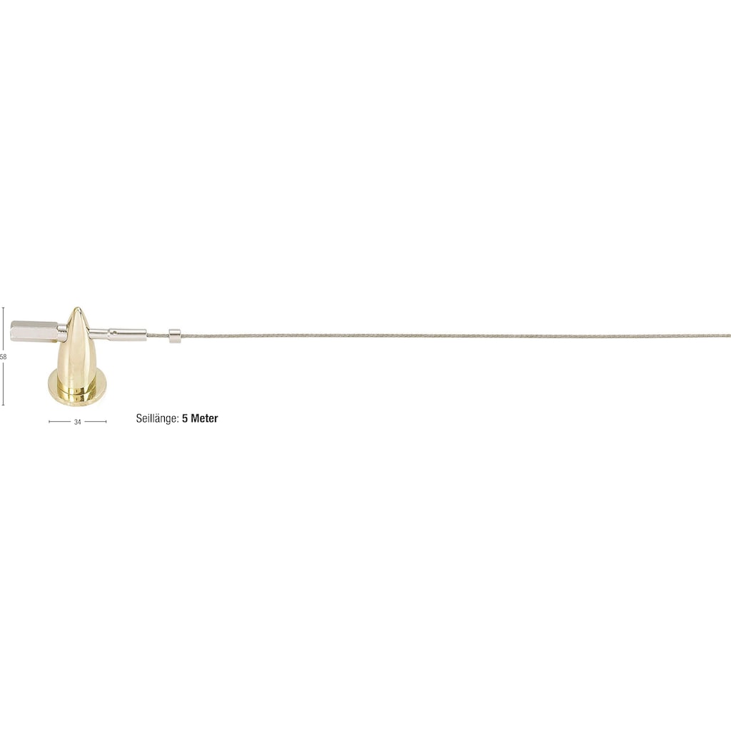 GARESA Seilspanngarnitur »Seilspanngarnitur "STRANG"«, Seil 2 mm, Wandmontage