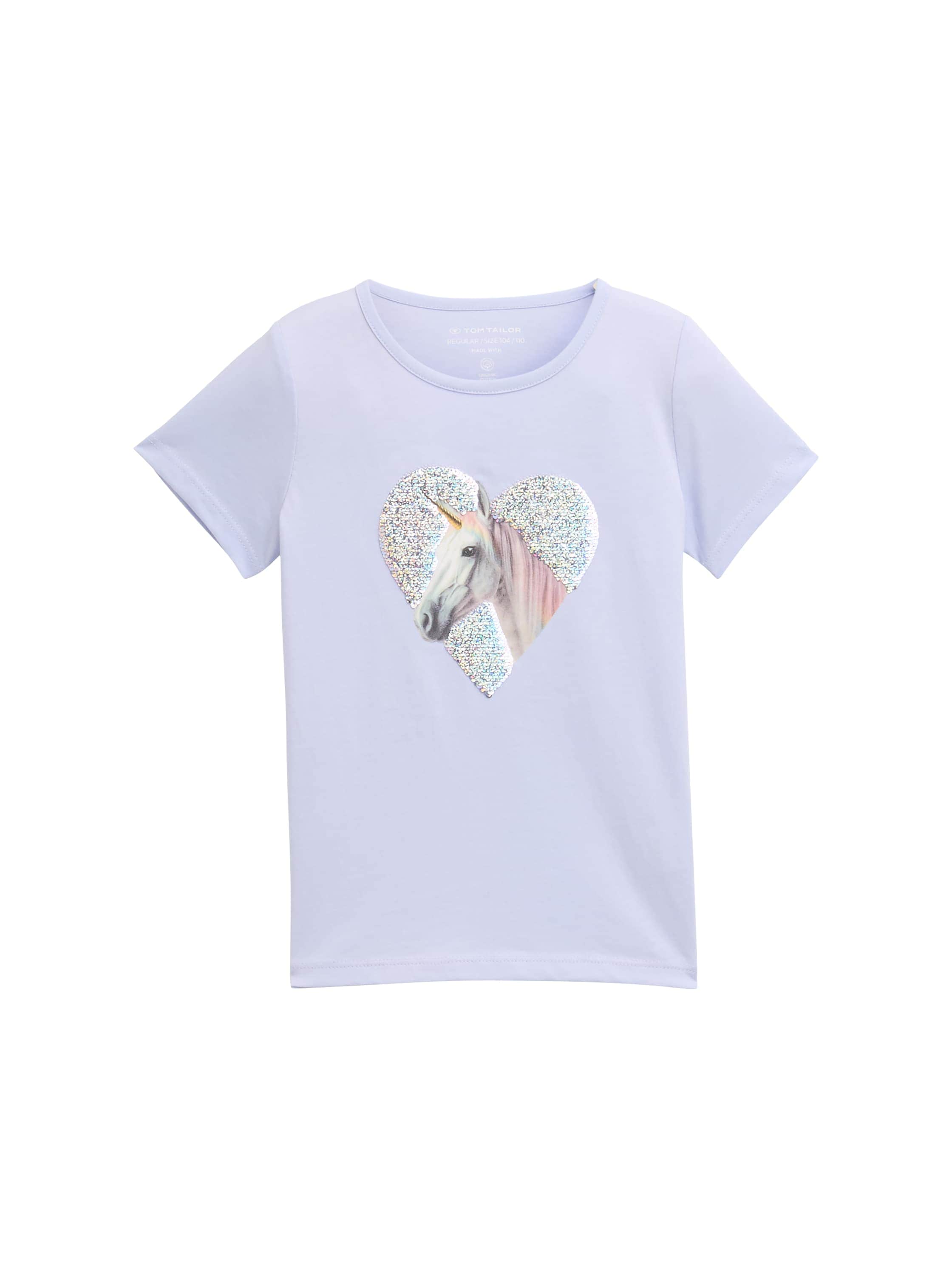 Image of TOM TAILOR T-Shirt mit Pailetten-Print, Pferde für Girls